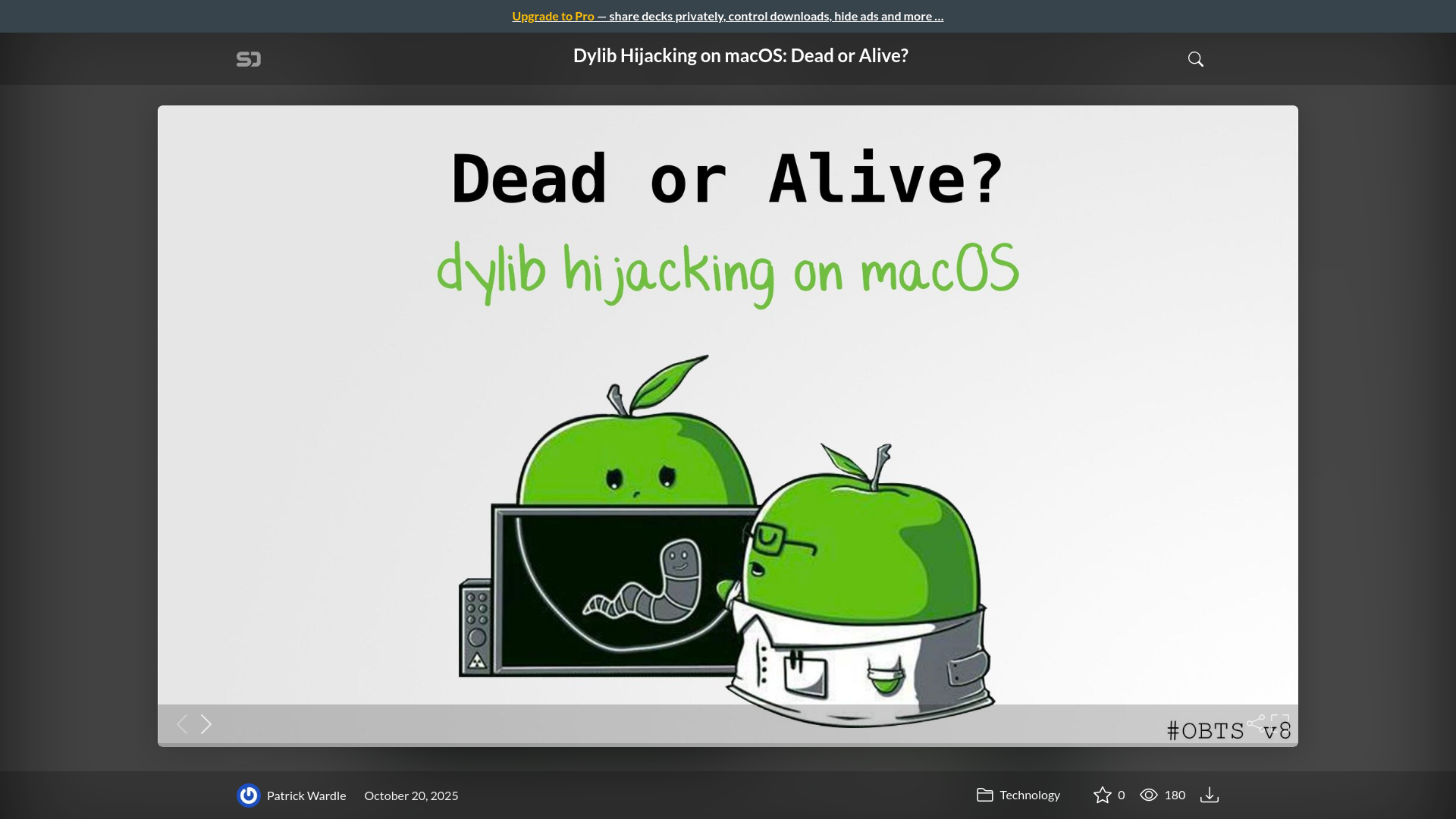 Dylib Hijacking on macOS: Dead or Alive? - Speaker Deck