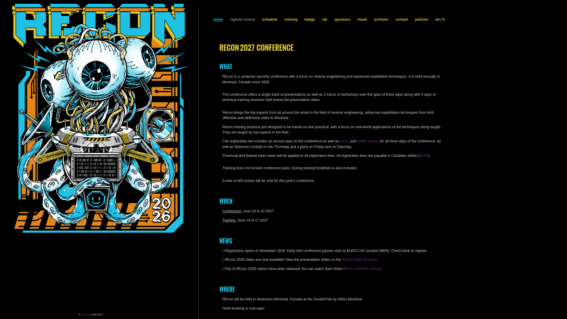 REcon 2027 Montreal | Cybersecurity Conference