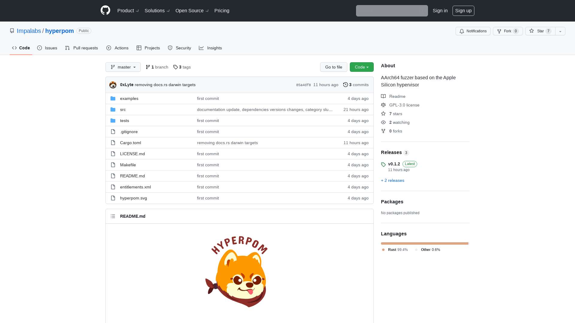 GitHub - Impalabs/hyperpom: AArch64 fuzzer based on the Apple Silicon hypervisor