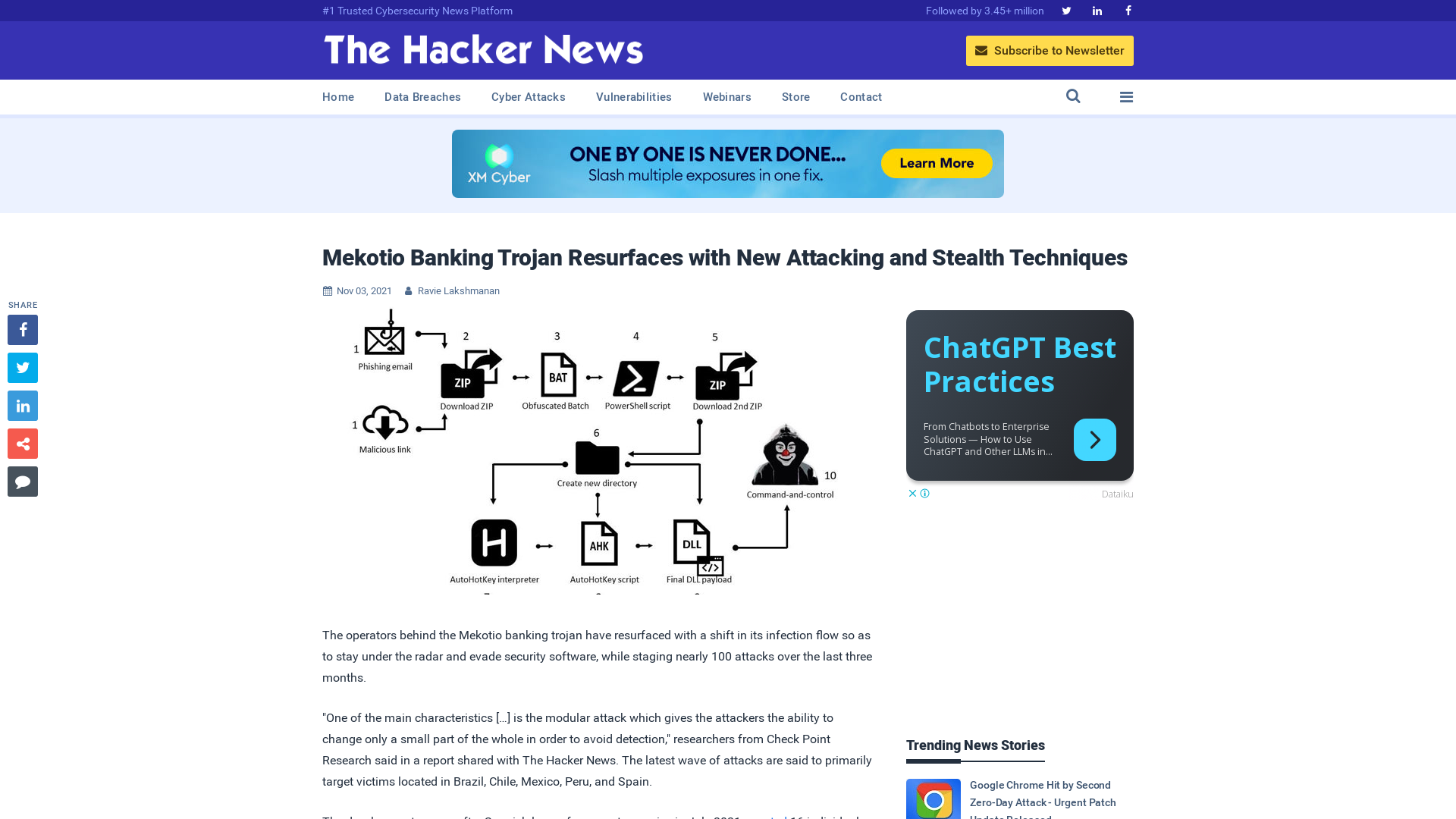 Mekotio Banking Trojan Resurfaces with New Attacking and Stealth Techniques
