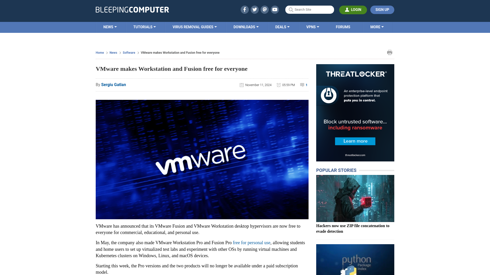 VMware makes Workstation and Fusion free for everyone