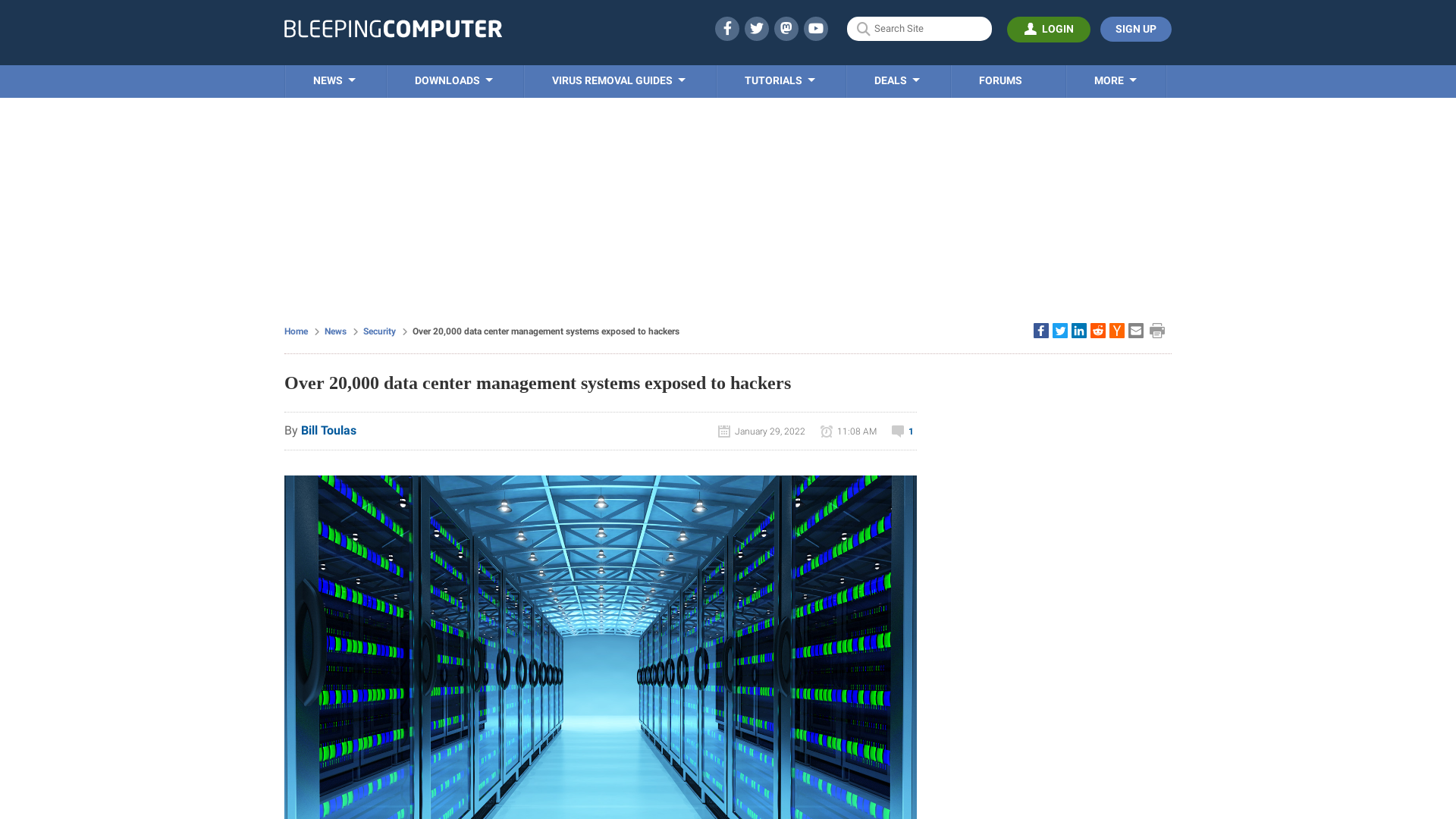 Over 20,000 data center management systems exposed to hackers