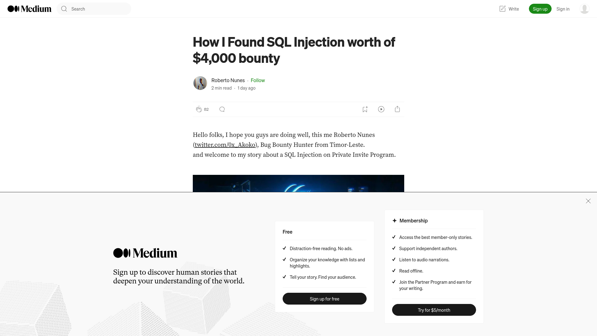 How I Found SQL Injection worth of $4,000 bounty | by Roberto Nunes | Dec, 2023 | Medium