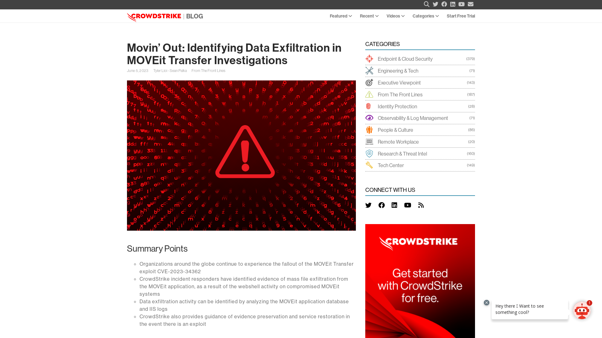 Data Exfiltration for MOVEit Transfer Exploit | CrowdStrike