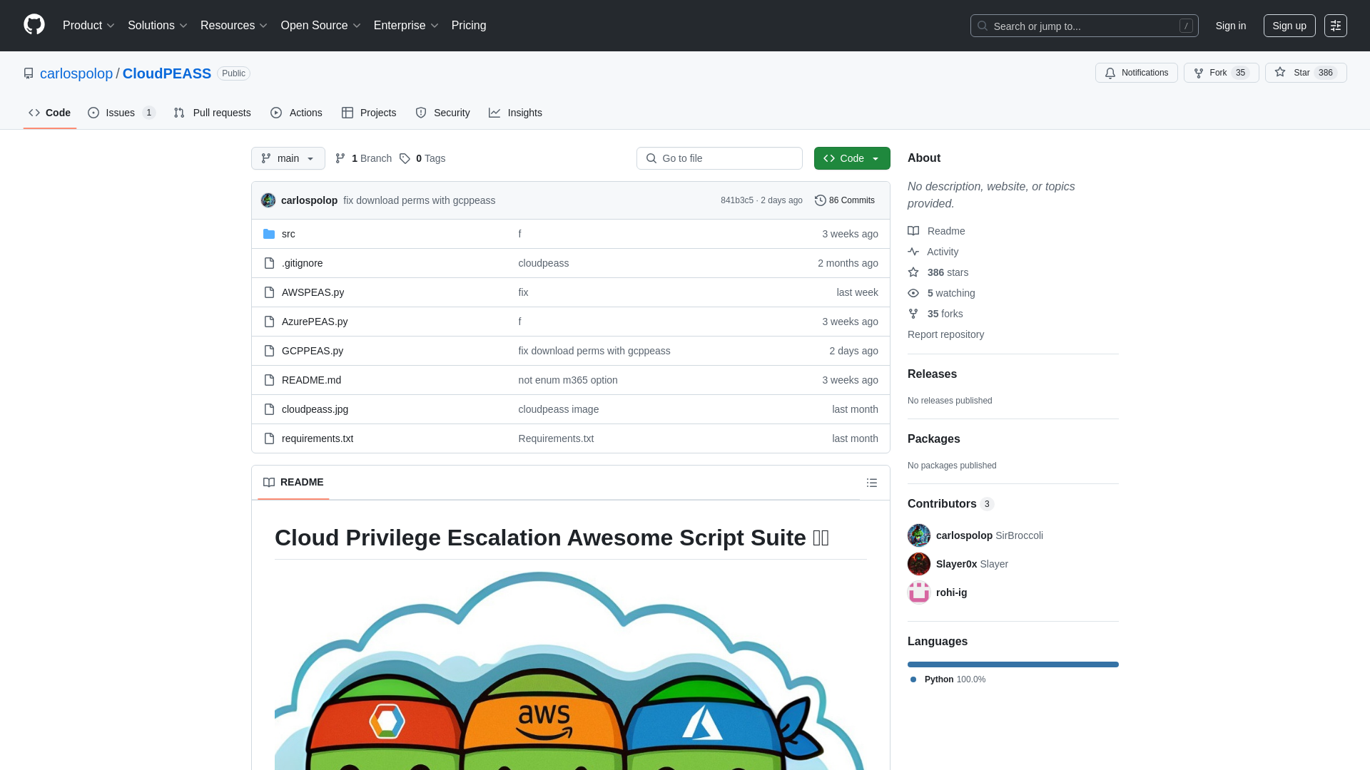 GitHub - carlospolop/CloudPEASS