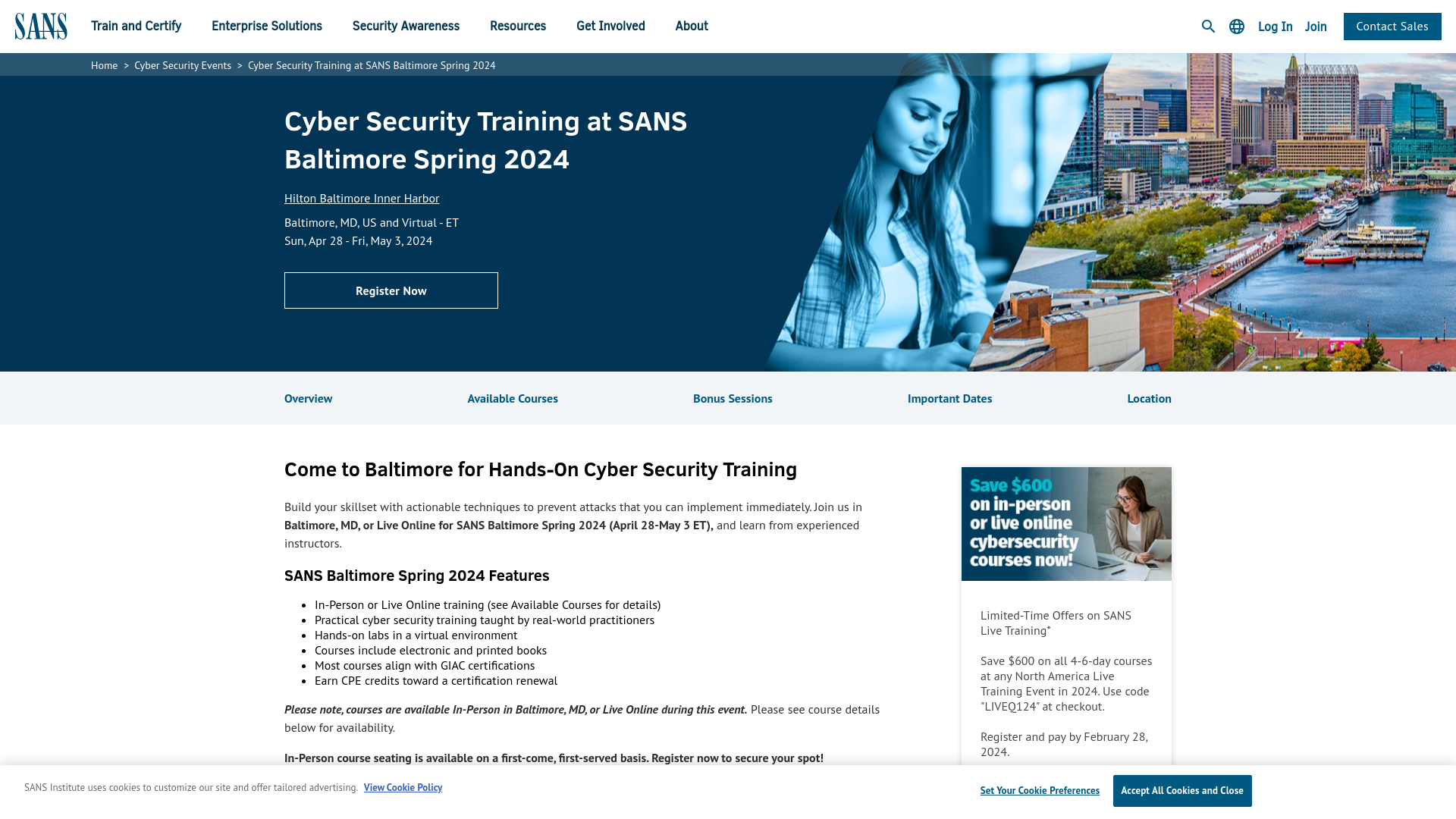 SANS Baltimore Spring 2024 | Cyber Security Training