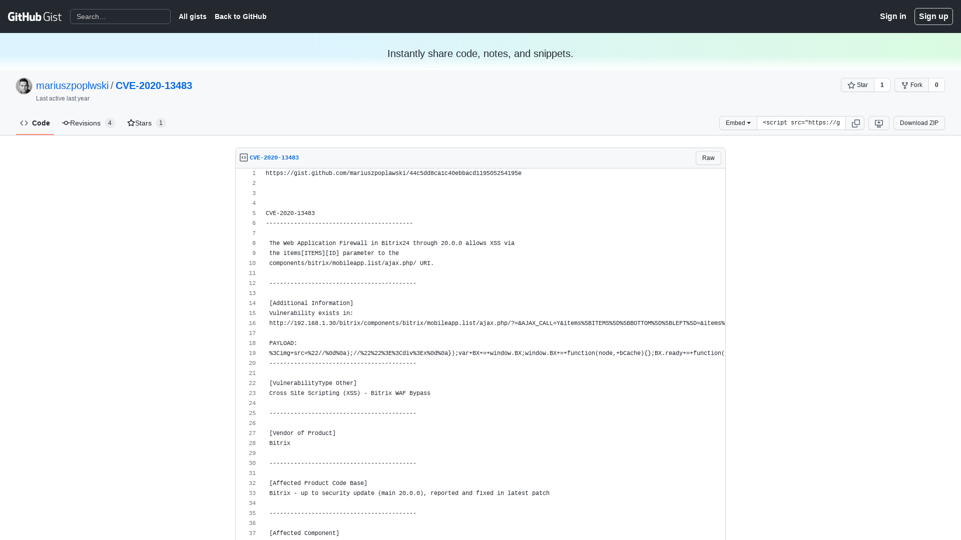 CVE-2020-13483 · GitHub