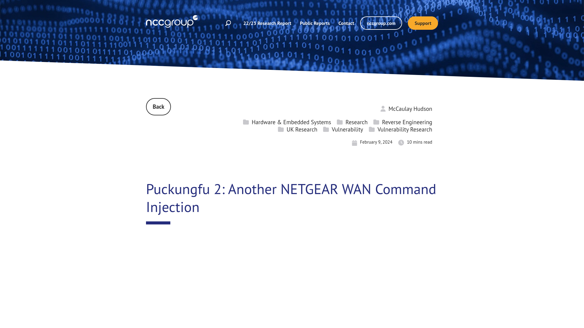 Puckungfu 2: Another NETGEAR WAN Command Injection | NCC Group Research Blog | Making the world safer and more secure