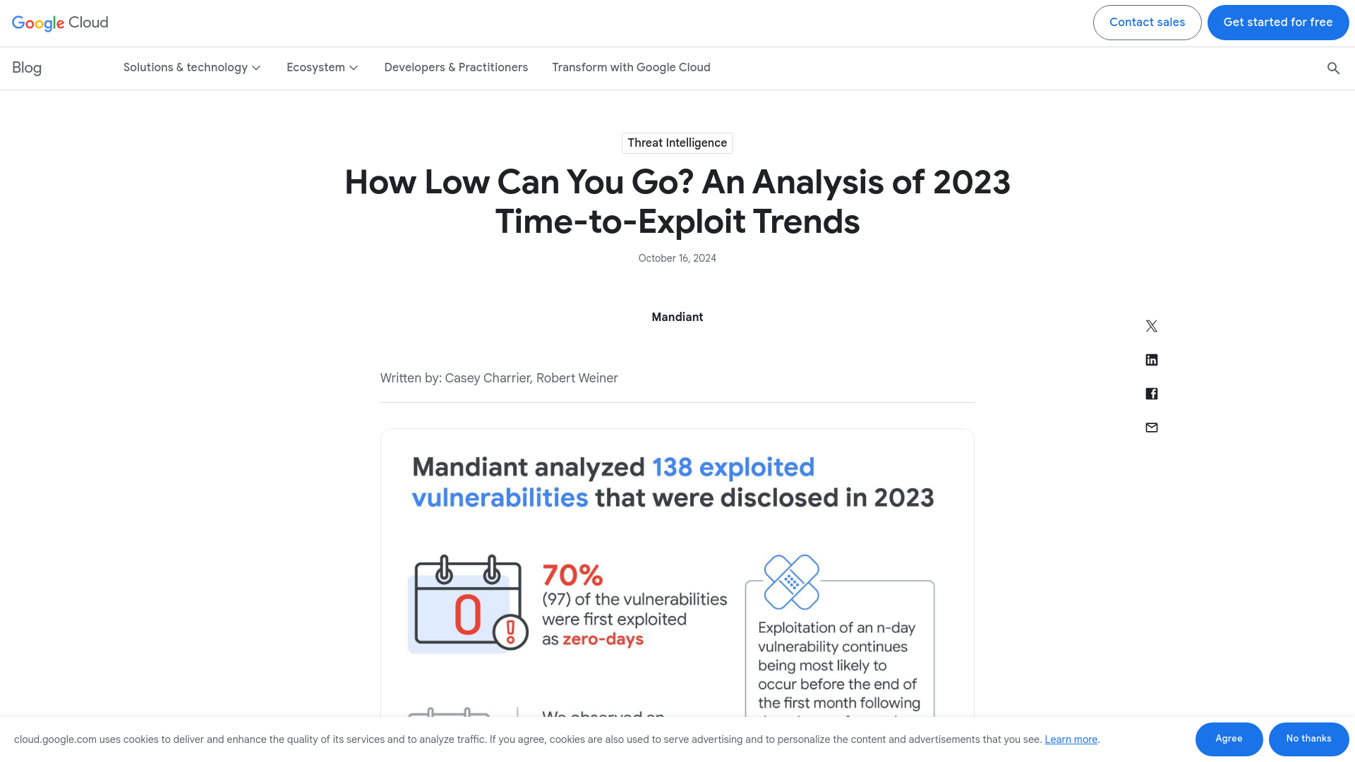 How Low Can You Go? An Analysis of 2023 Time-to-Exploit Trends | Google Cloud Blog