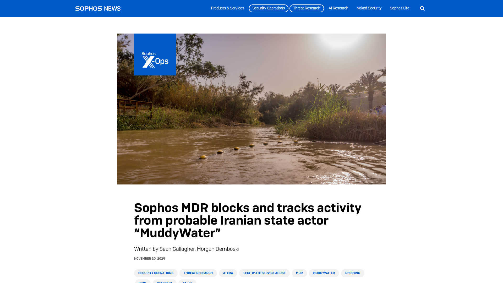 Sophos MDR blocks and tracks activity from probable Iranian state actor “MuddyWater” – Sophos News