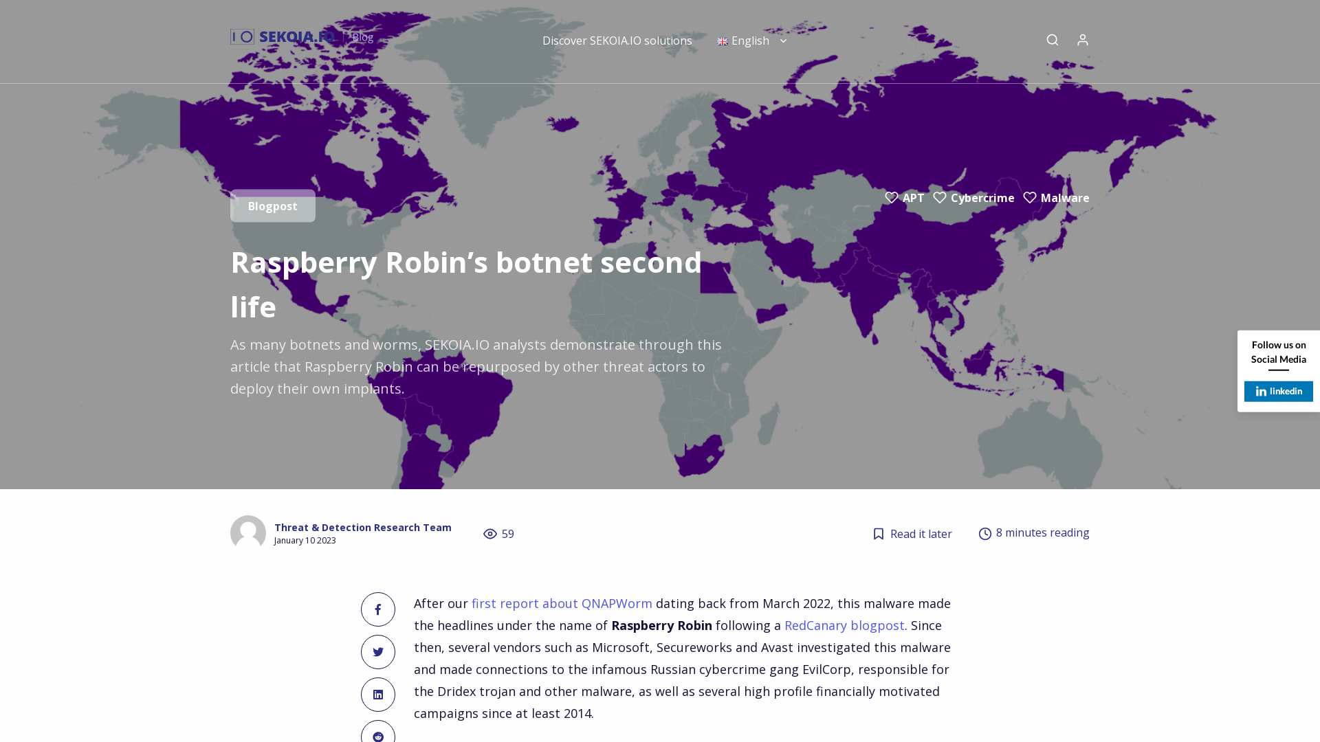 Raspberry Robin's botnet second life - SEKOIA.IO Blog