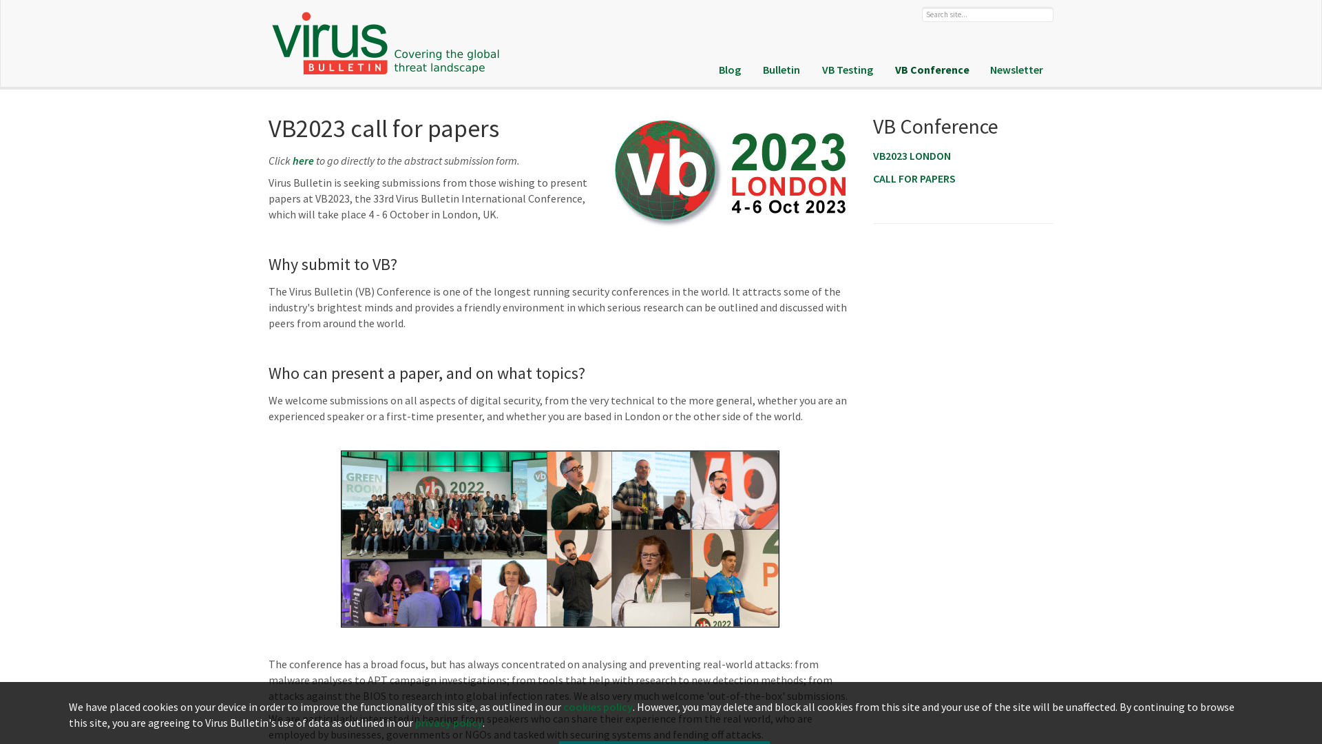 Virus Bulletin :: VB2023 call for papers