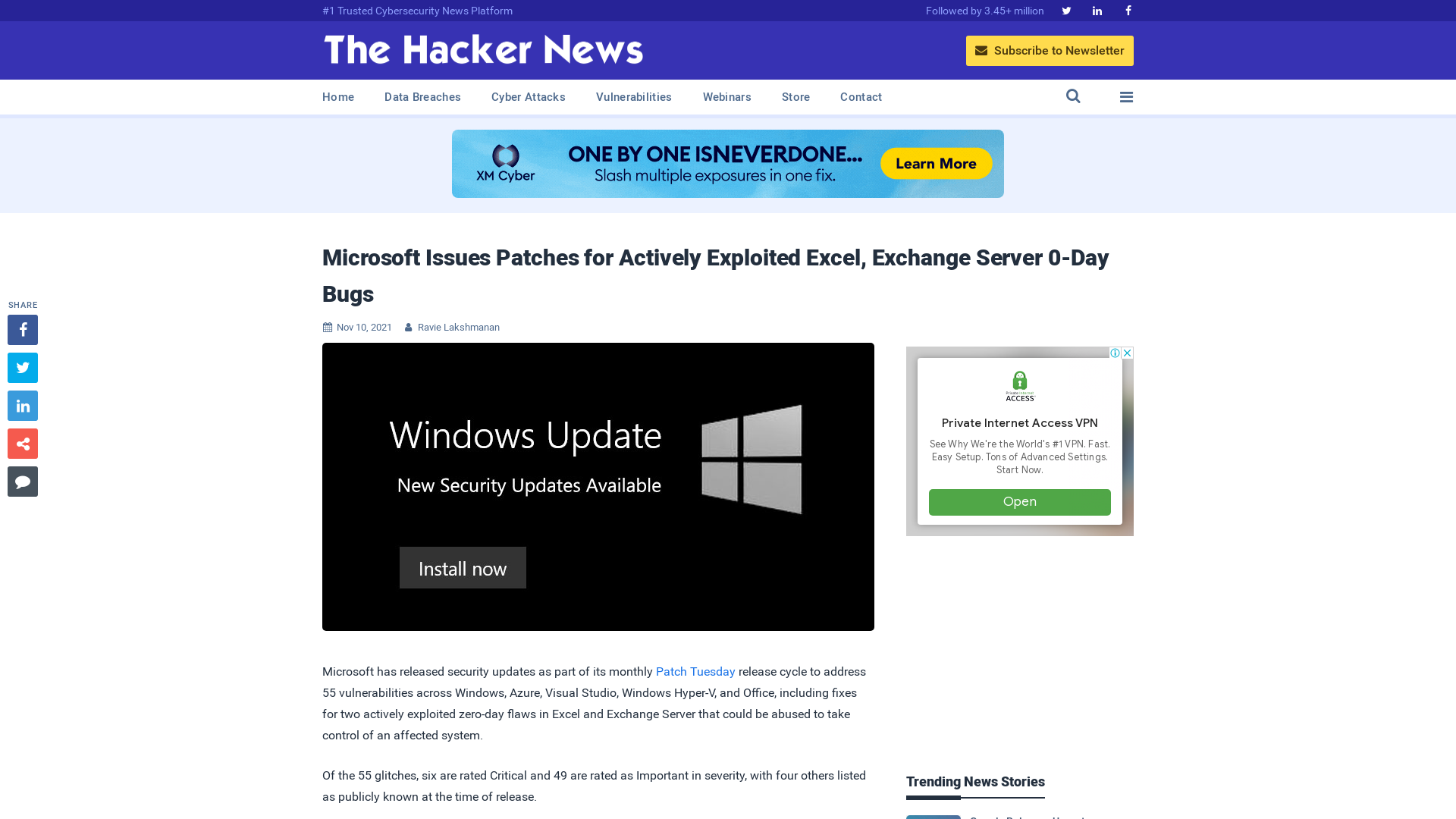 Microsoft Issues Patches for Actively Exploited Excel, Exchange Server 0-Day Bugs