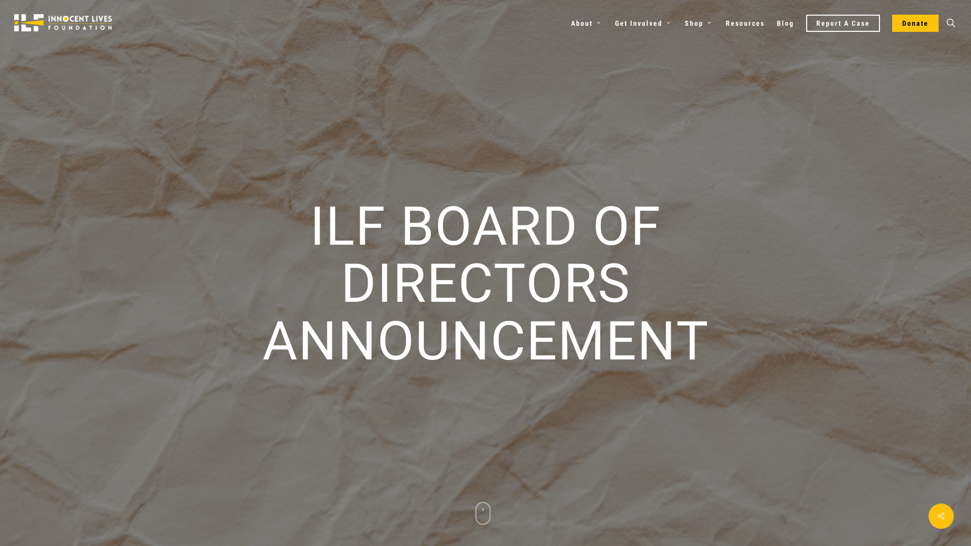 ILF Board of Directors Announcement | The Innocent Lives Foundation
