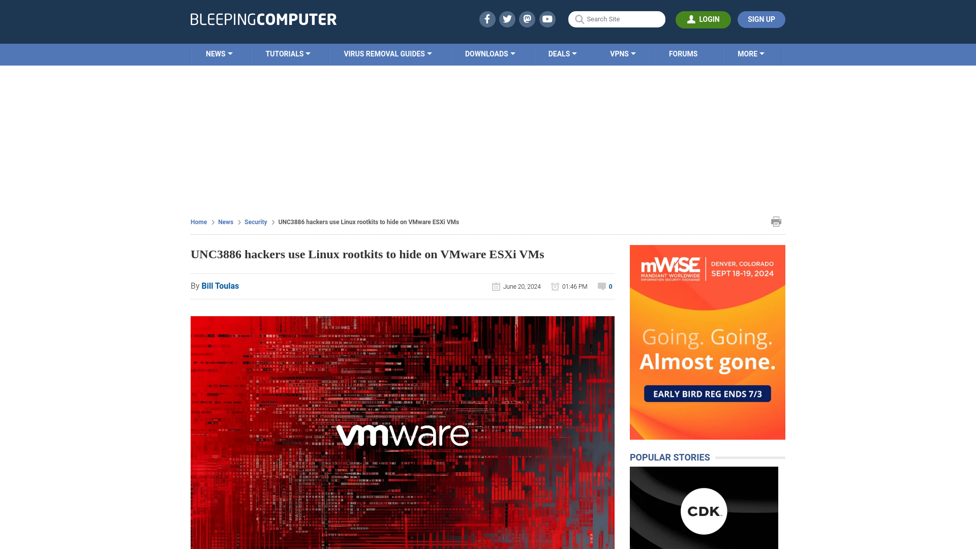 UNC3886 hackers use Linux rootkits to hide on VMware ESXi VMs