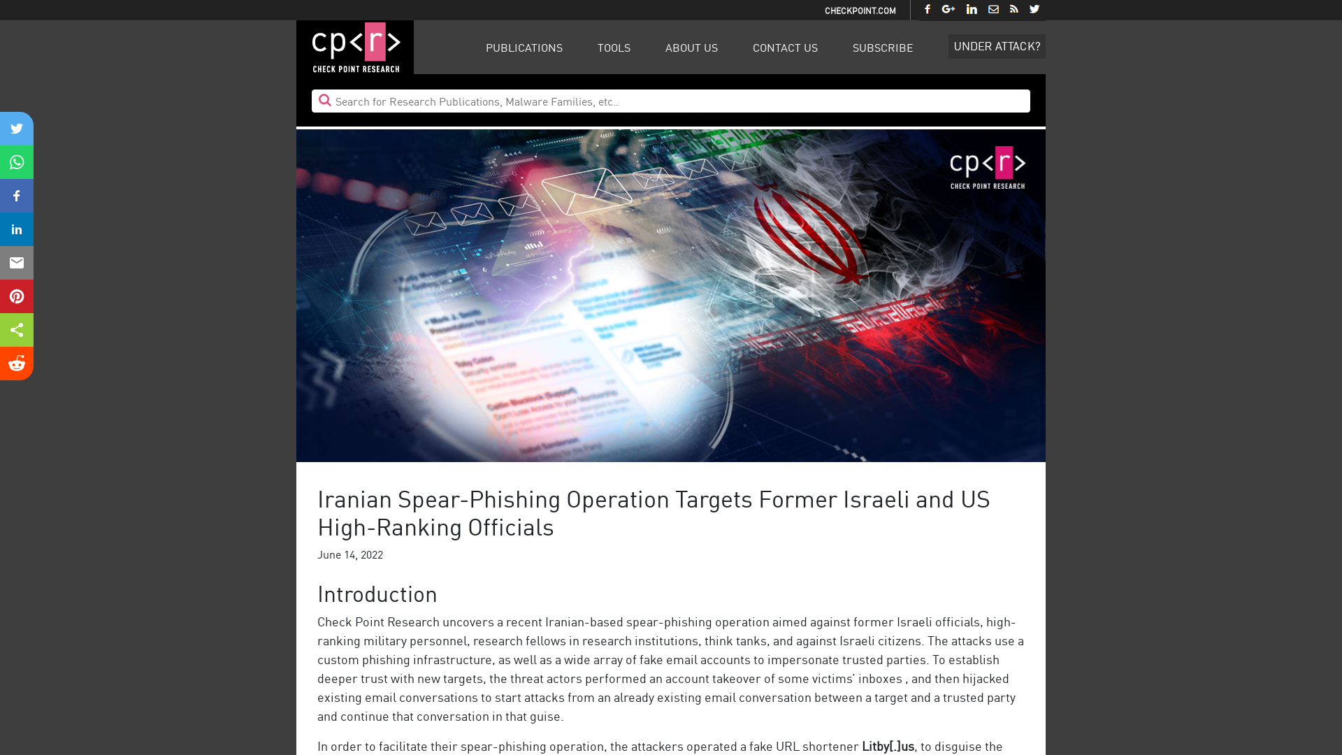 Iranian Spear-Phishing Operation Targets Former Israeli and US High-Ranking Officials - Check Point Research