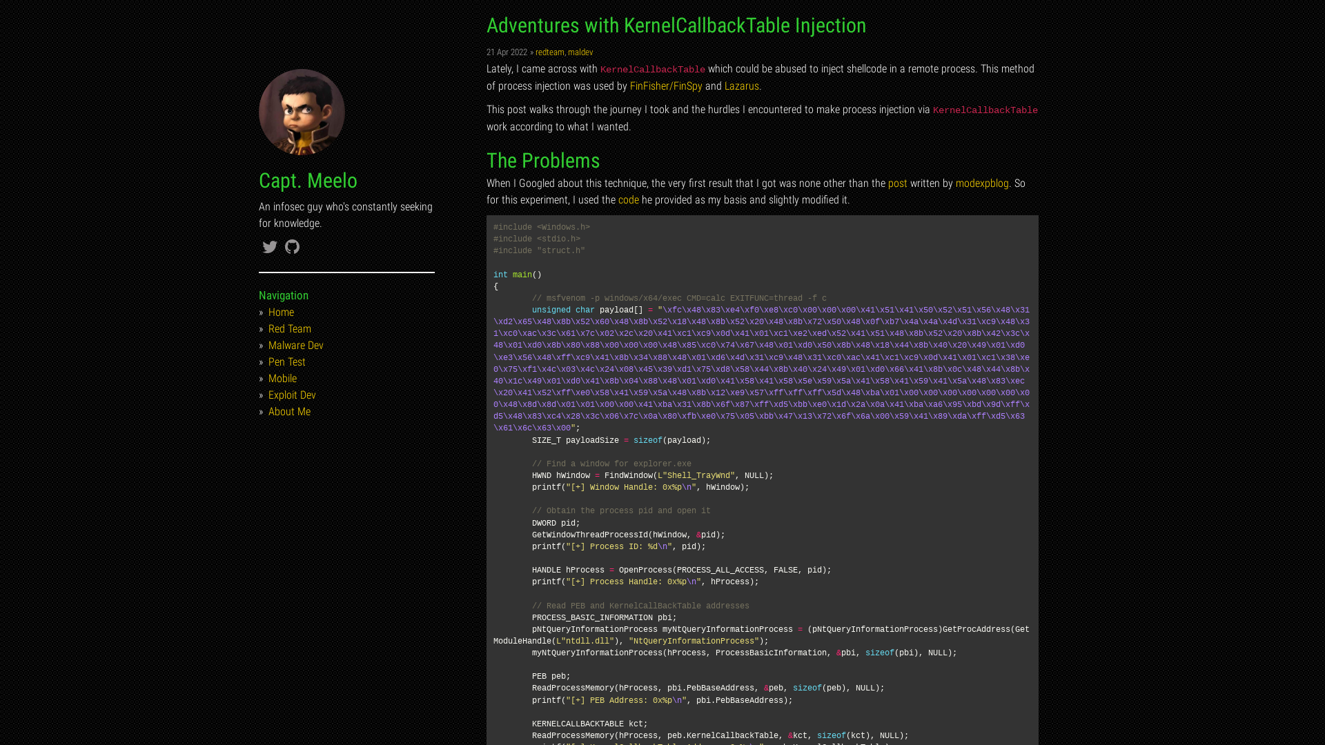 Adventures with KernelCallbackTable Injection - Hack.Learn.Share