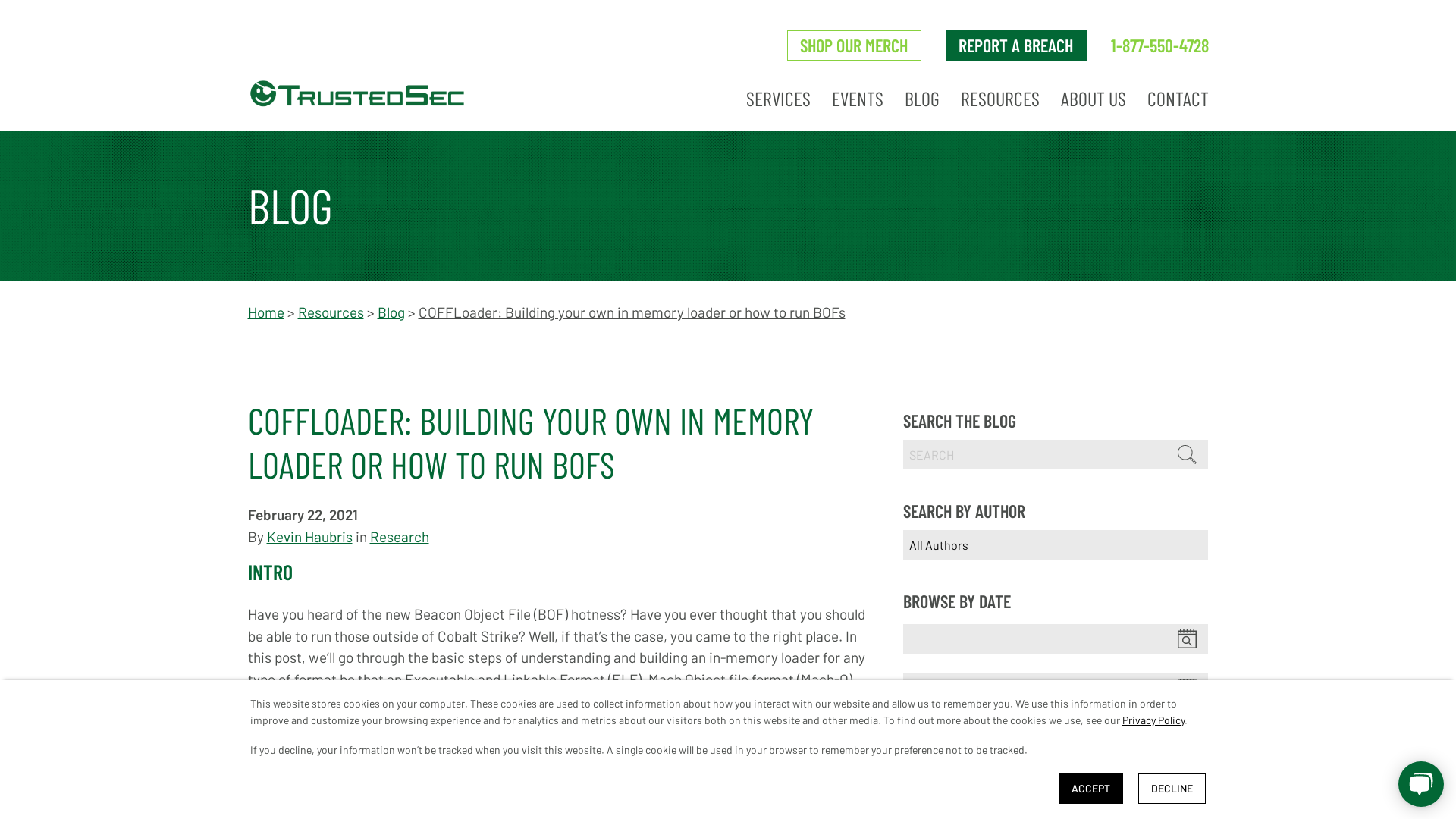 COFFLoader: Building your own in memory loader or how to run BOFs - TrustedSec