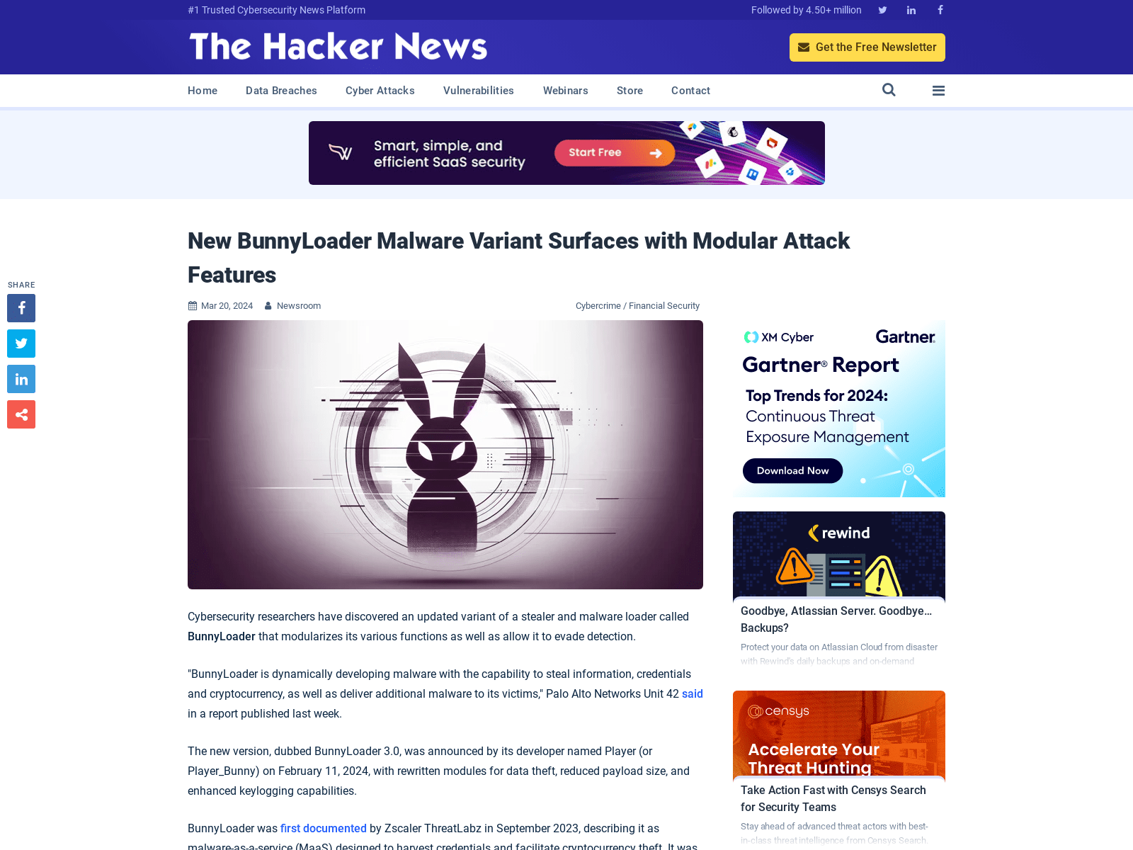 New BunnyLoader Malware Variant Surfaces with Modular Attack Features