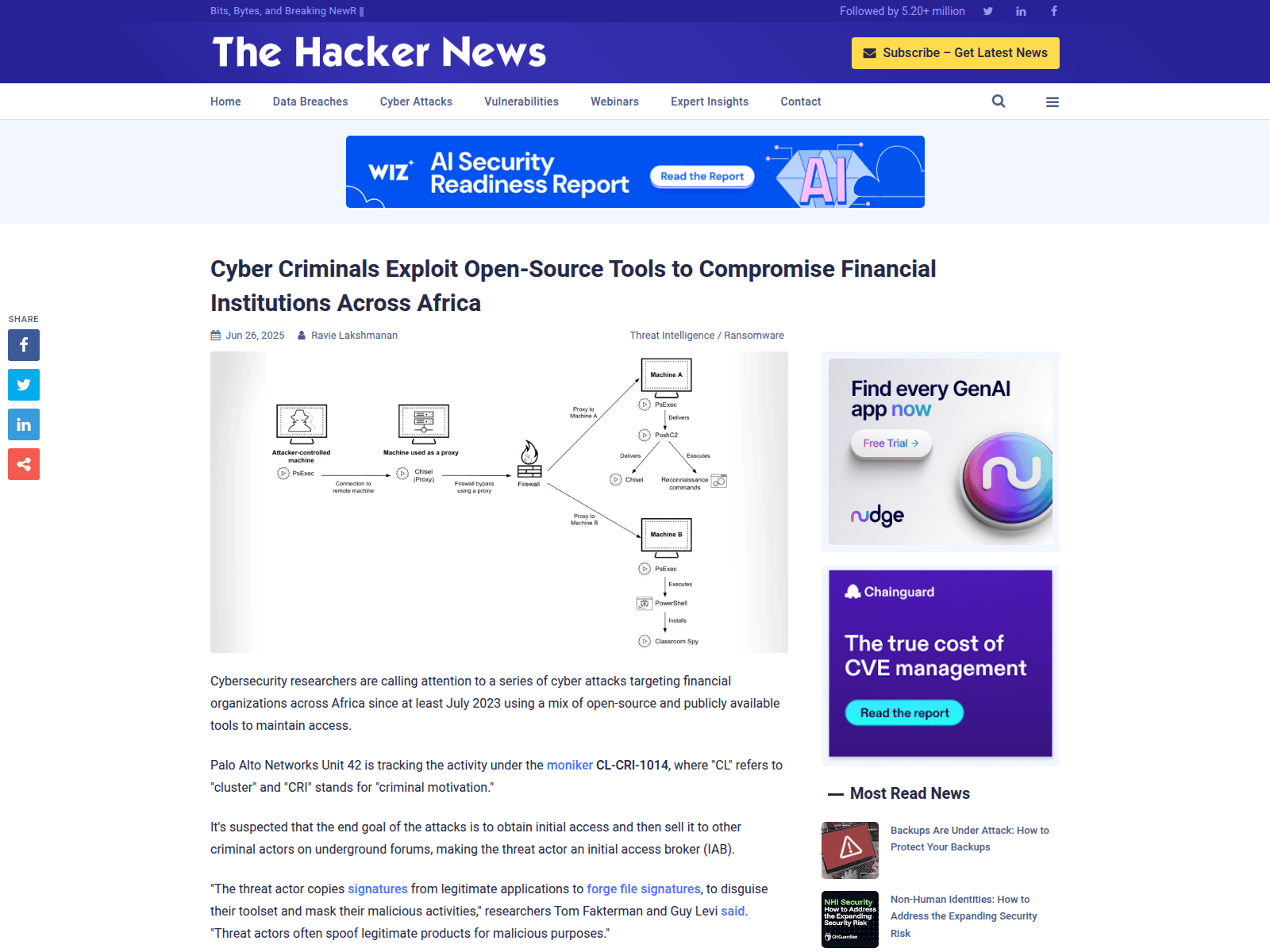 Cyber Criminals Exploit Open-Source Tools to Compromise Financial Institutions Across Africa