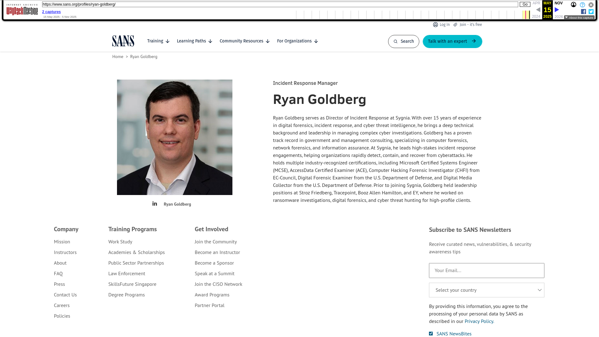 Ryan Goldberg | SANS Institute