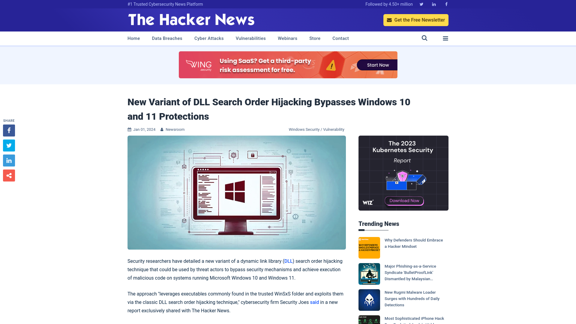 New Variant of DLL Search Order Hijacking Bypasses Windows 10 and 11 Protections