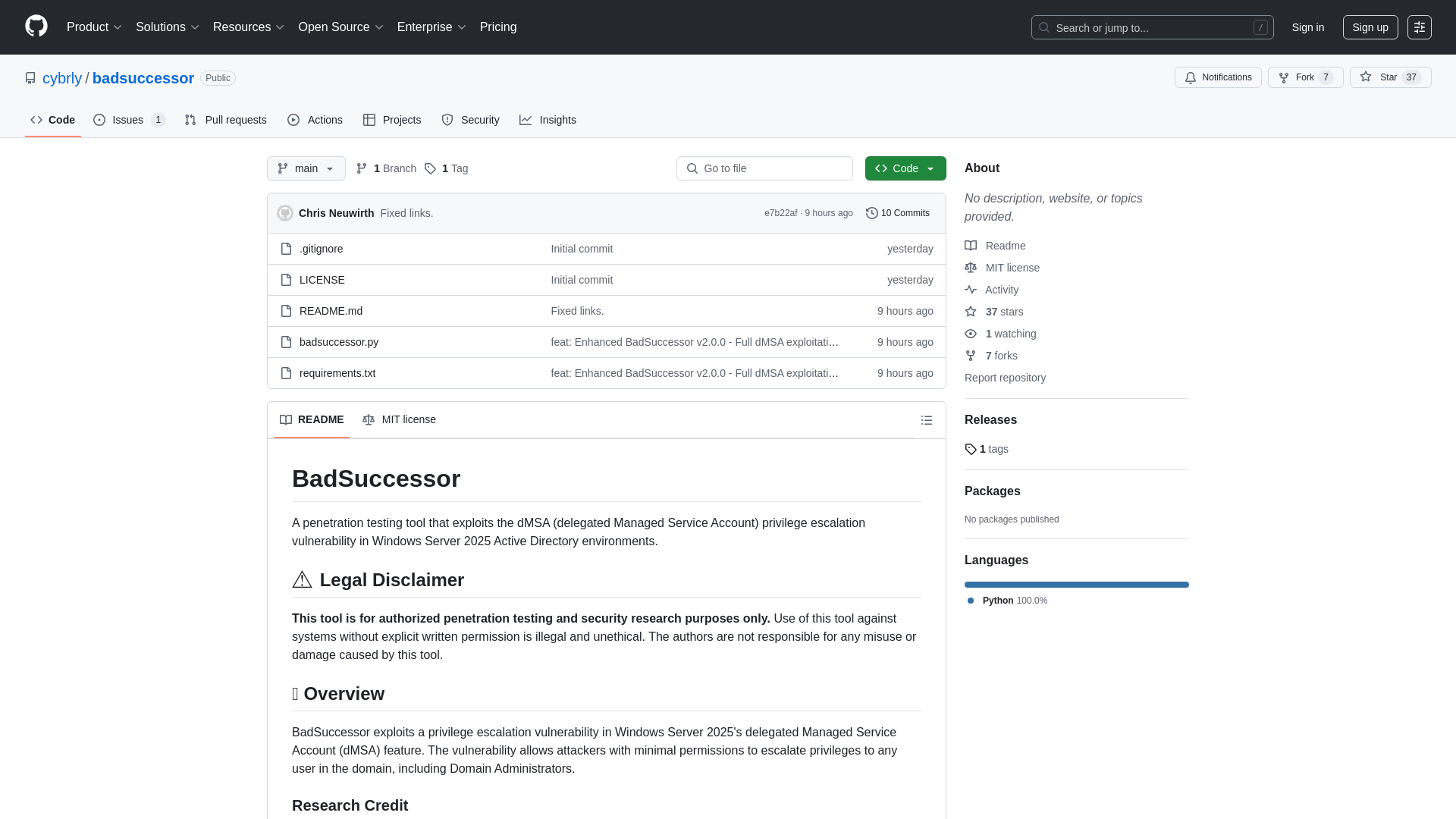 GitHub - cybrly/badsuccessor