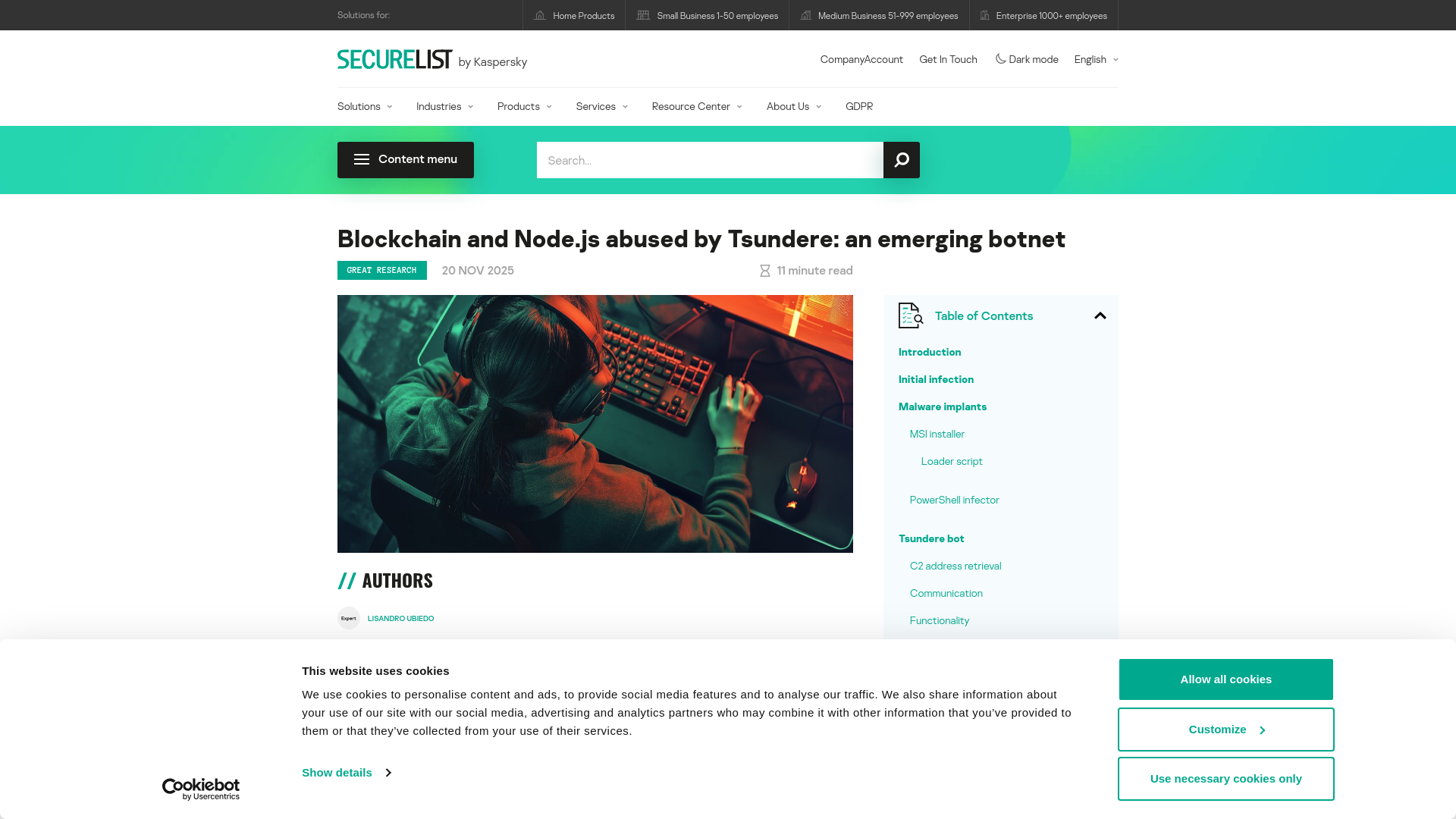 The Tsundere botnet uses the Ethereum blockchain to infect its targets | Securelist