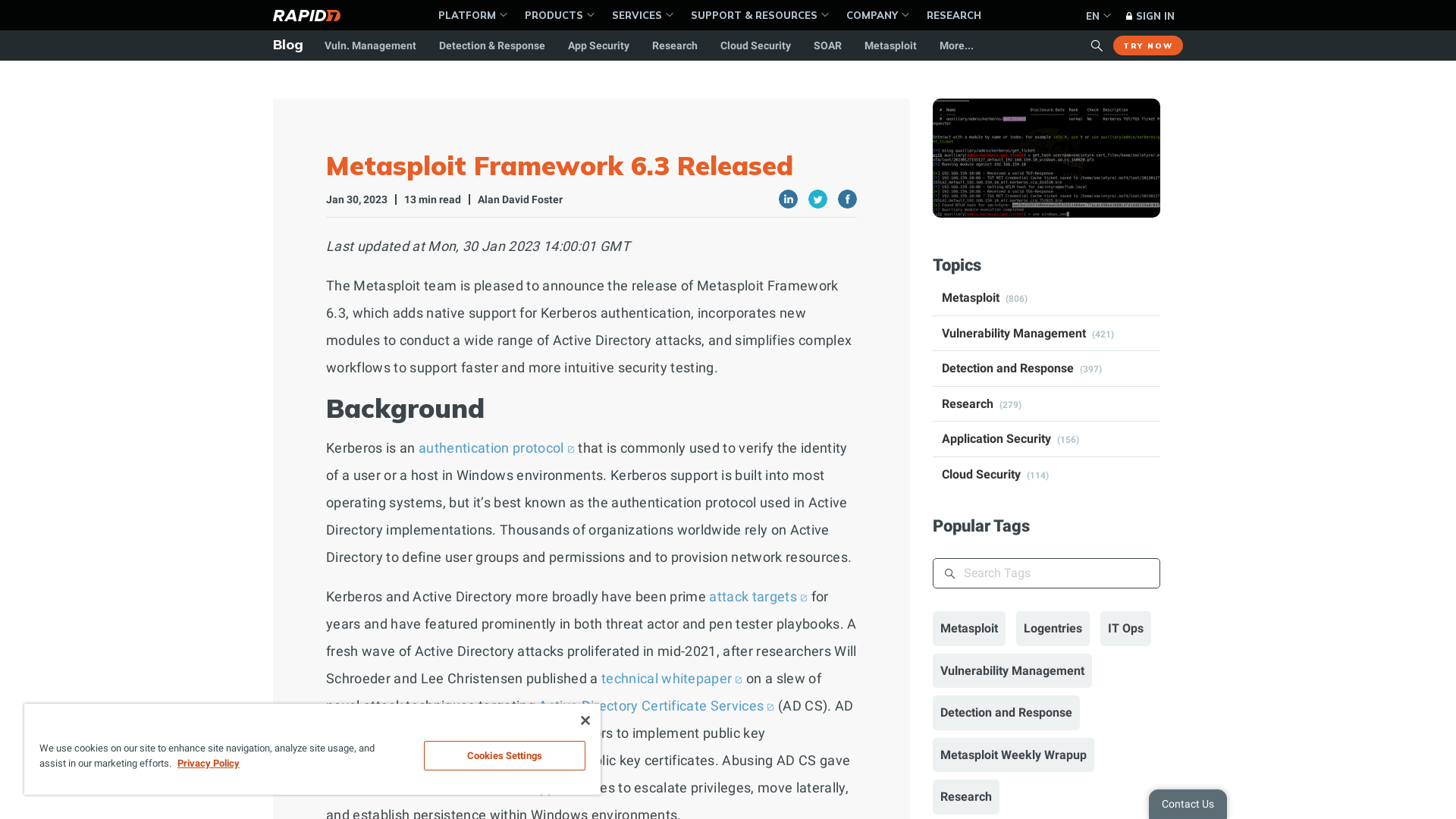 Metasploit Framework 6.3 Released | Rapid7 Blog