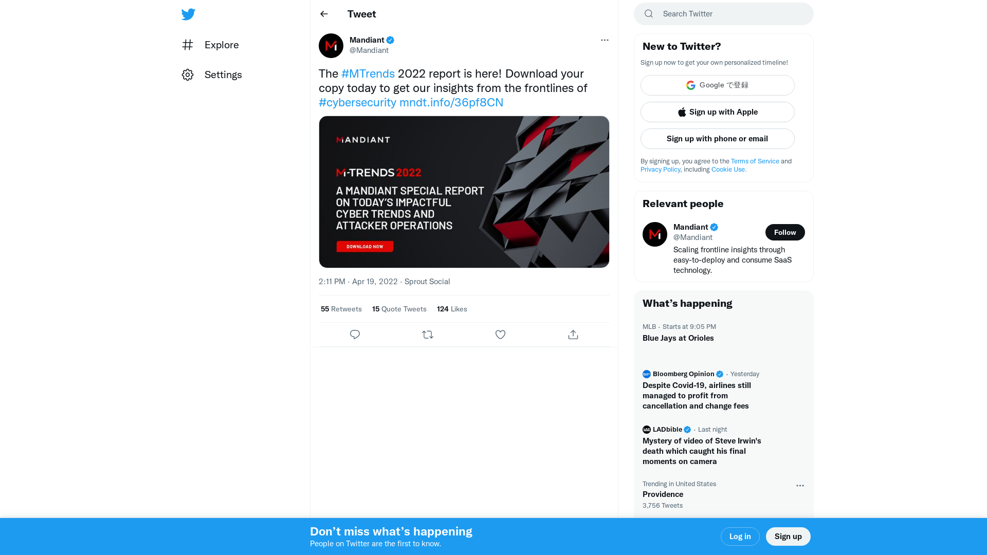 Mandiant on Twitter: "The #MTrends 2022 report is here! Download your copy today to get our insights from the frontlines of #cybersecurity https://t.co/qCNYApxeMh https://t.co/fEhzE3rfoa" / Twitter