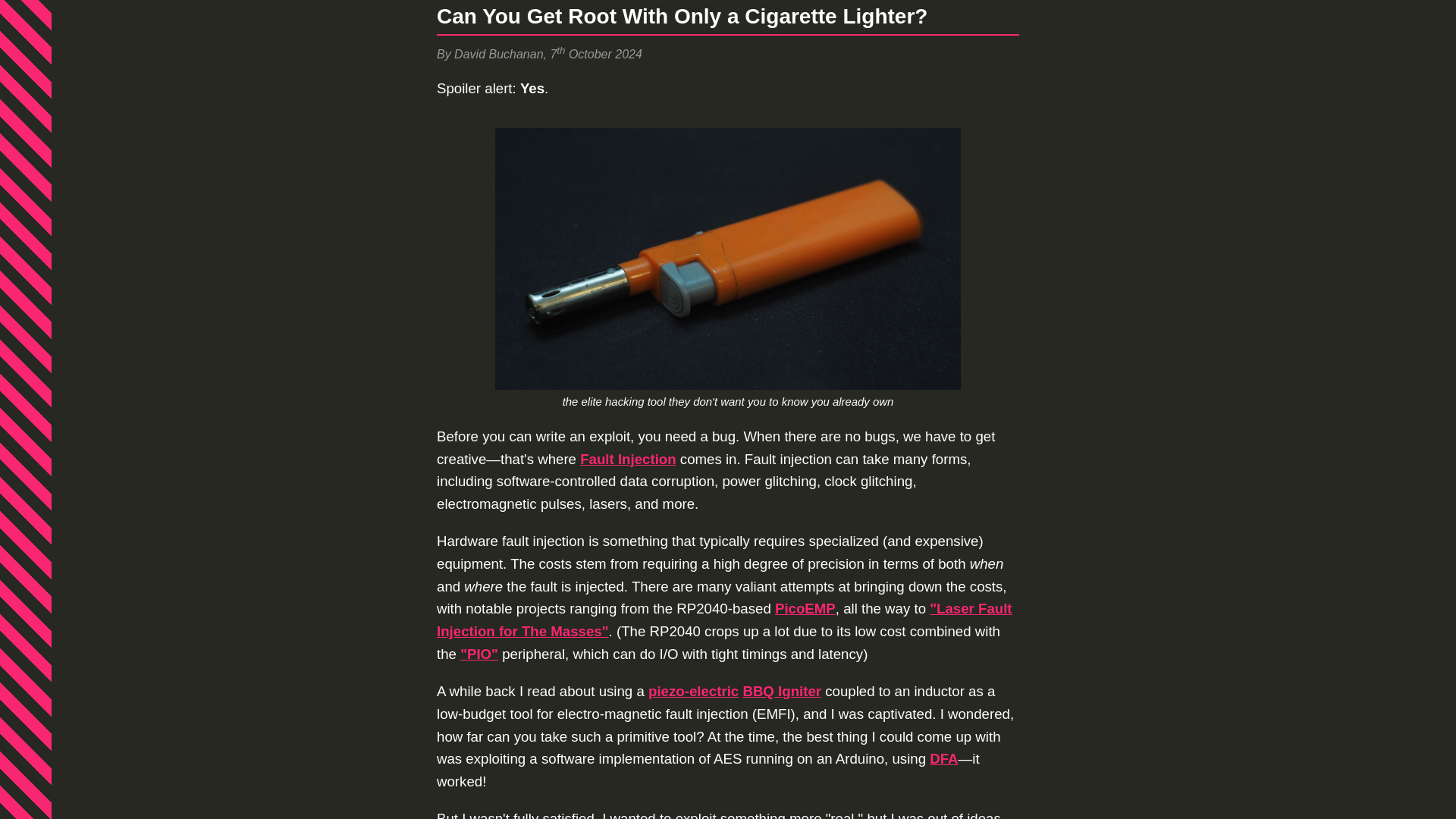 Can You Get Root With Only a Cigarette Lighter? | Blog