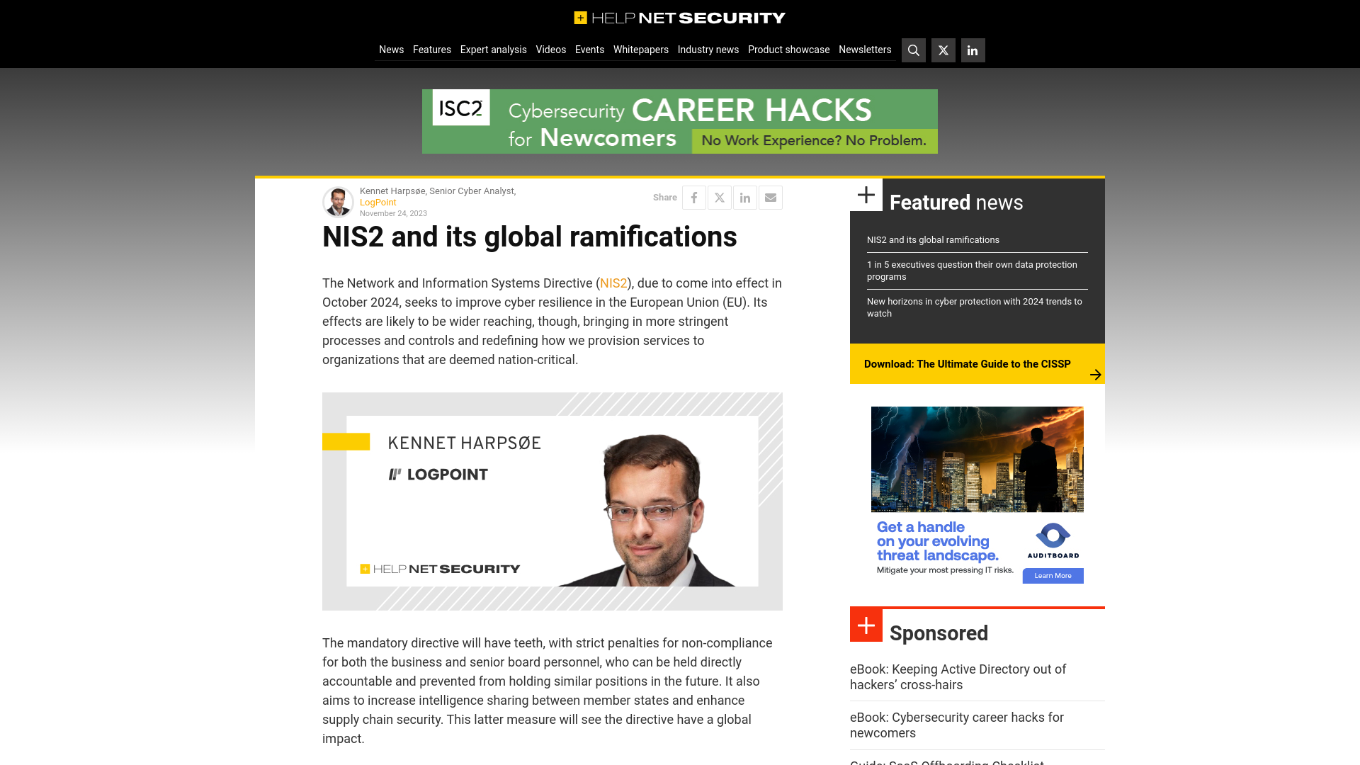 NIS2 and its global ramifications - Help Net Security