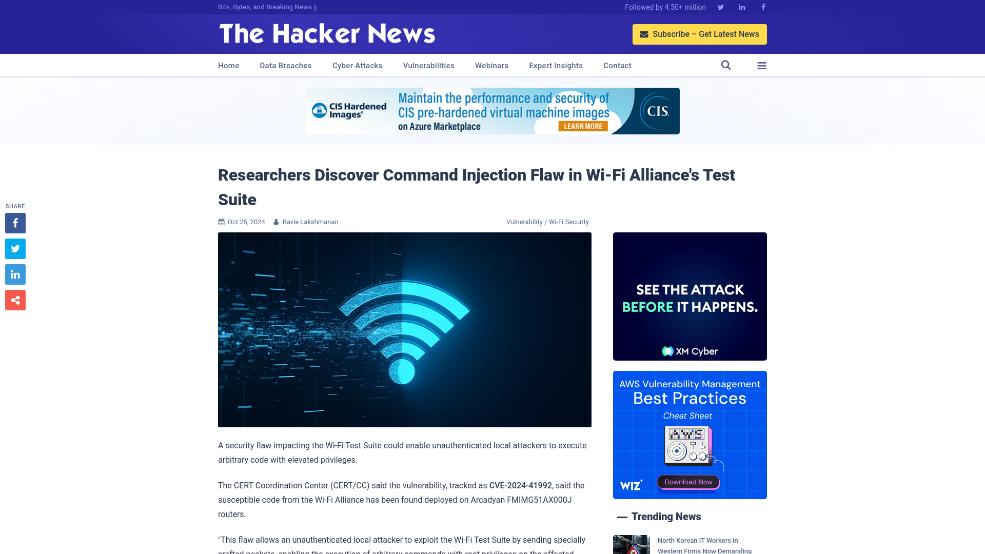 Researchers Discover Command Injection Flaw in Wi-Fi Alliance's Test Suite