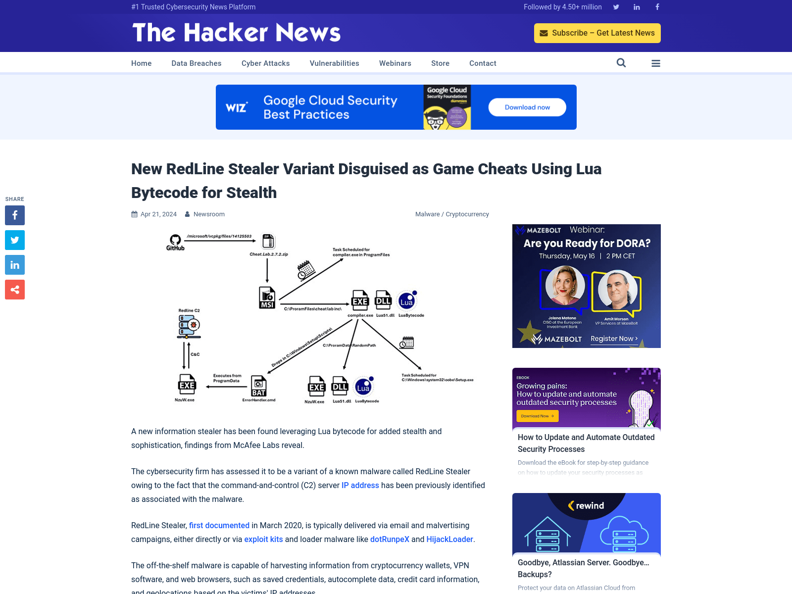 New RedLine Stealer Variant Disguised as Game Cheats Using Lua Bytecode for Stealth