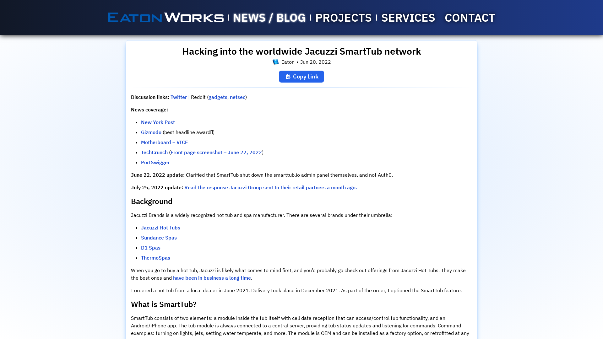 Hacking into the worldwide Jacuzzi SmartTub network