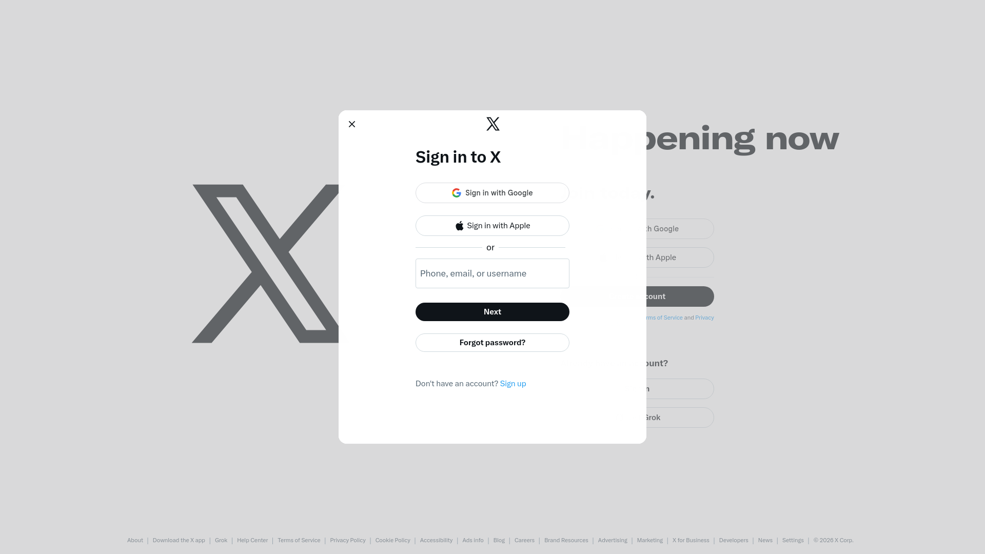 X. It’s what’s happening / X
