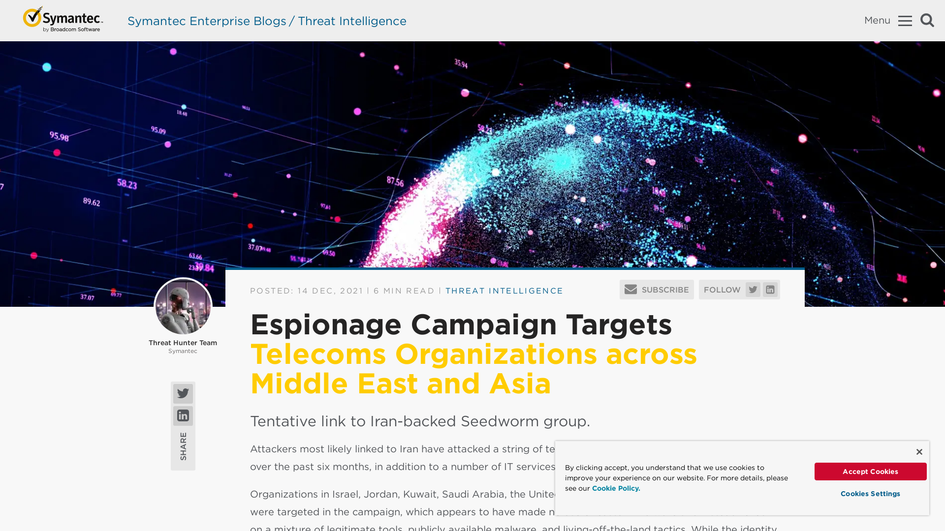 Espionage Campaign Targets Telecoms Organizations across Middle East and Asia | Symantec Enterprise Blogs