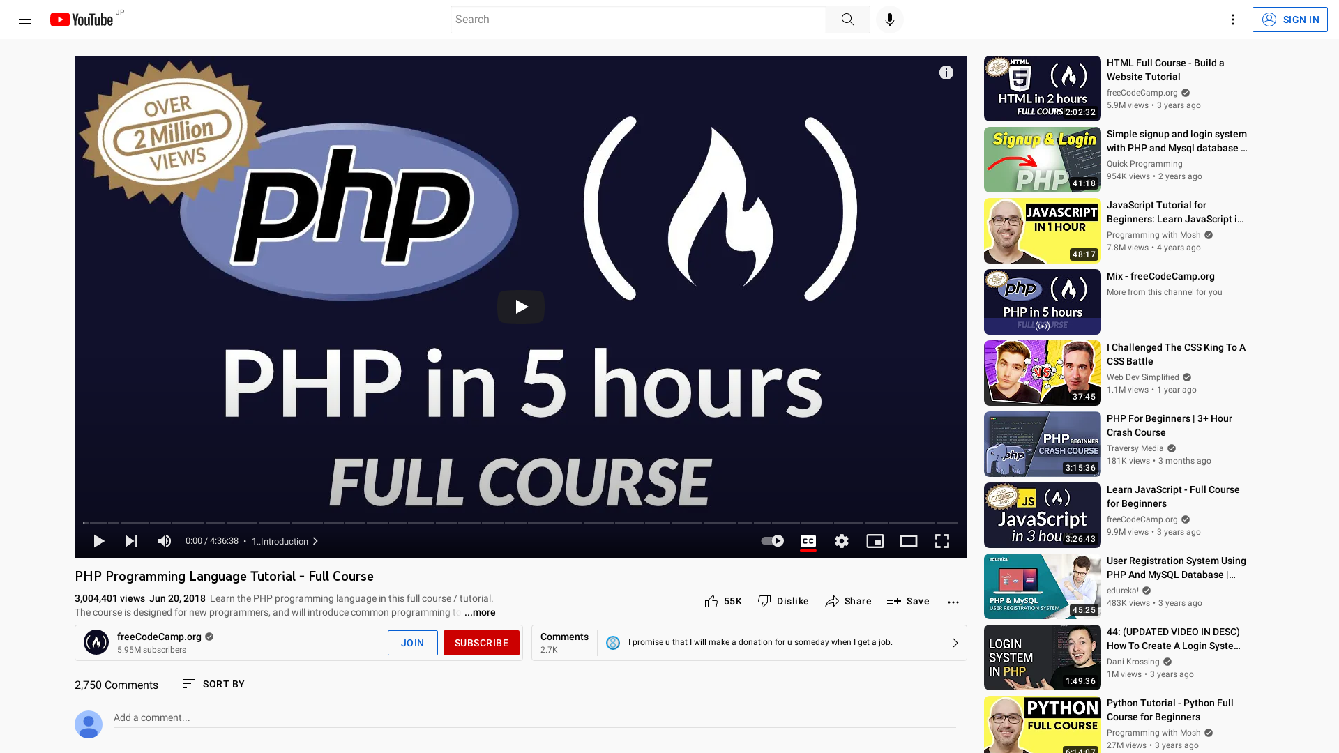 PHP Programming Language Tutorial - Full Course - YouTube