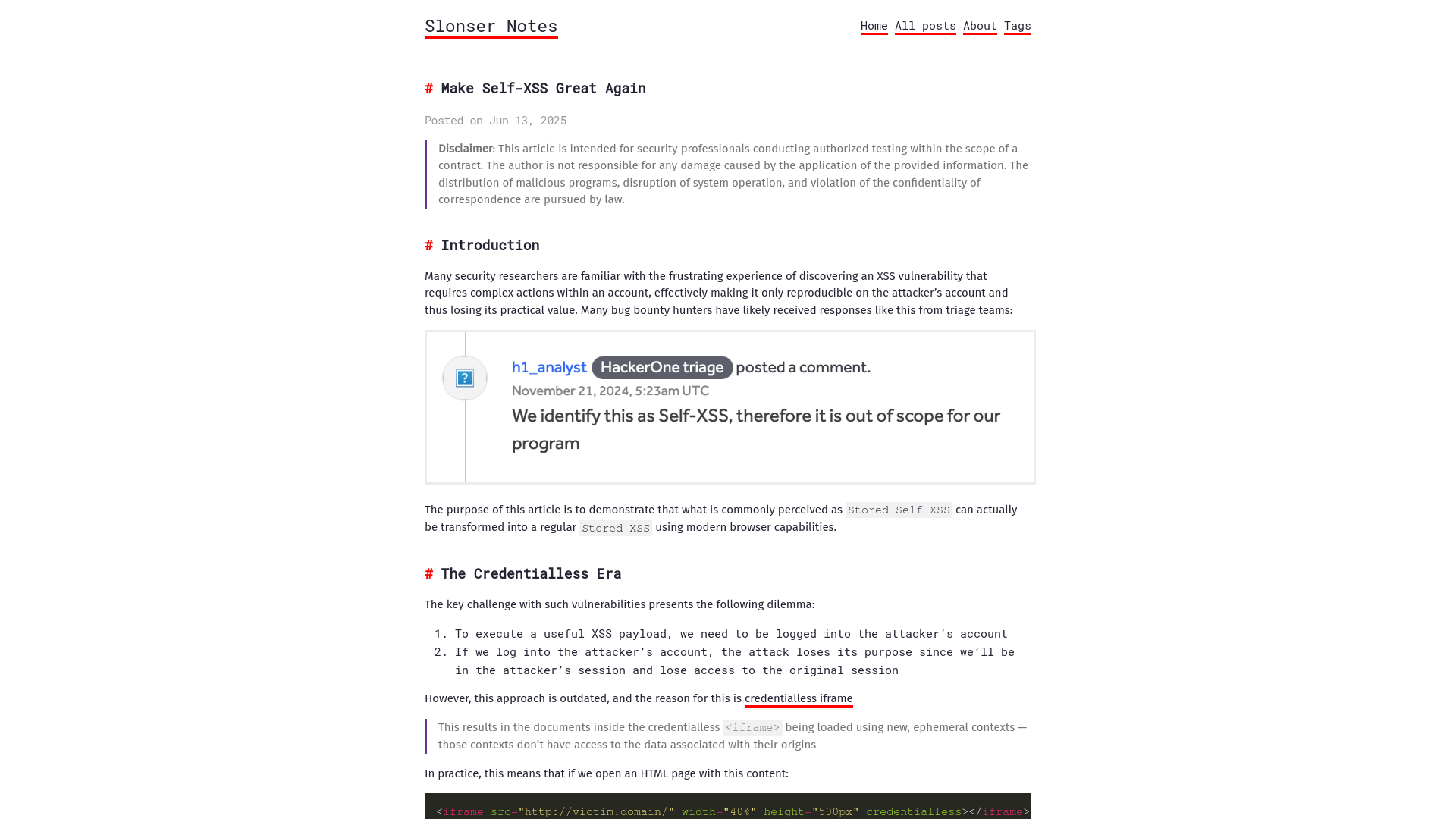 Make Self-XSS Great Again - Slonser Notes