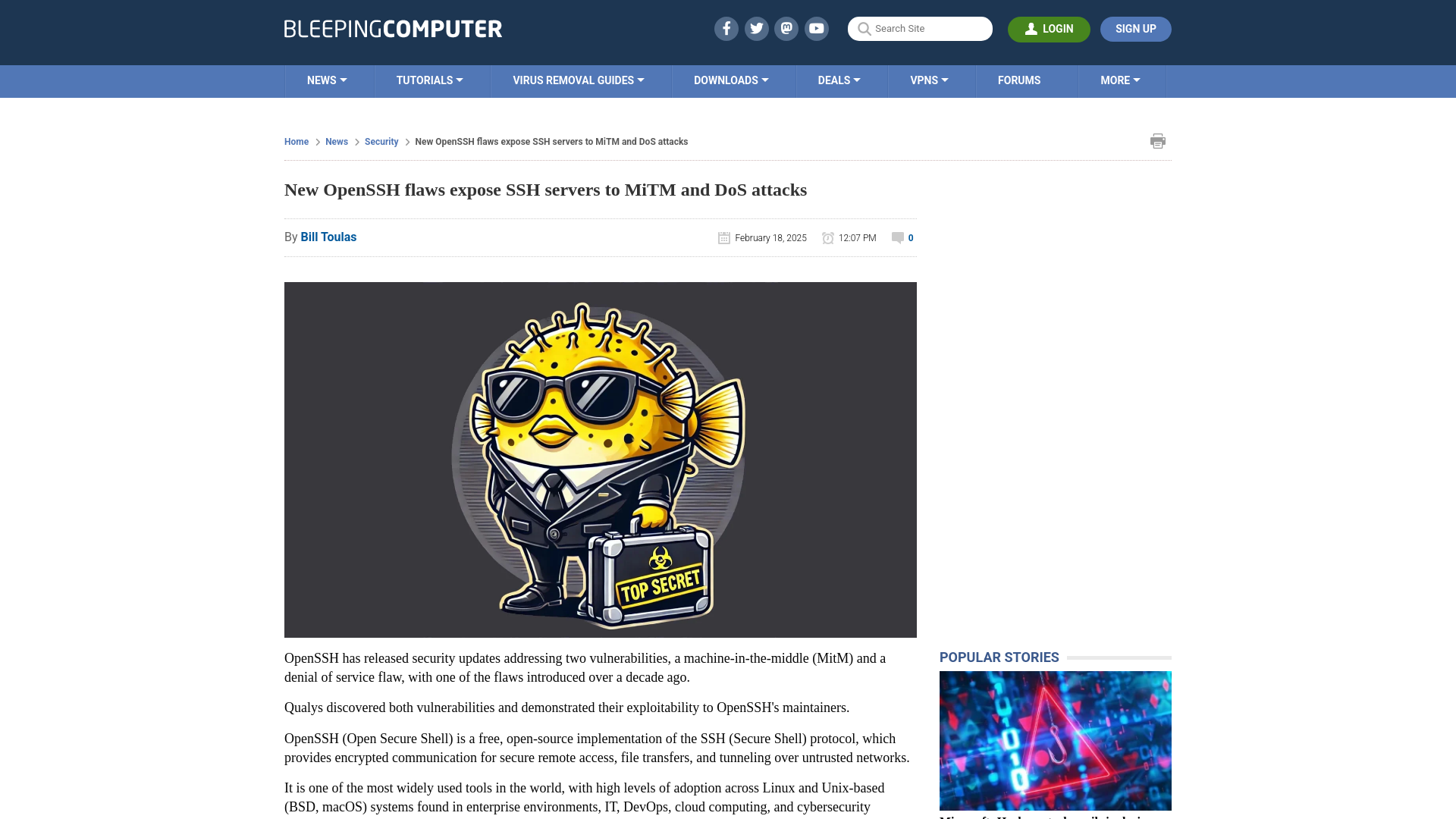 New OpenSSH flaws expose SSH servers to MiTM and DoS attacks