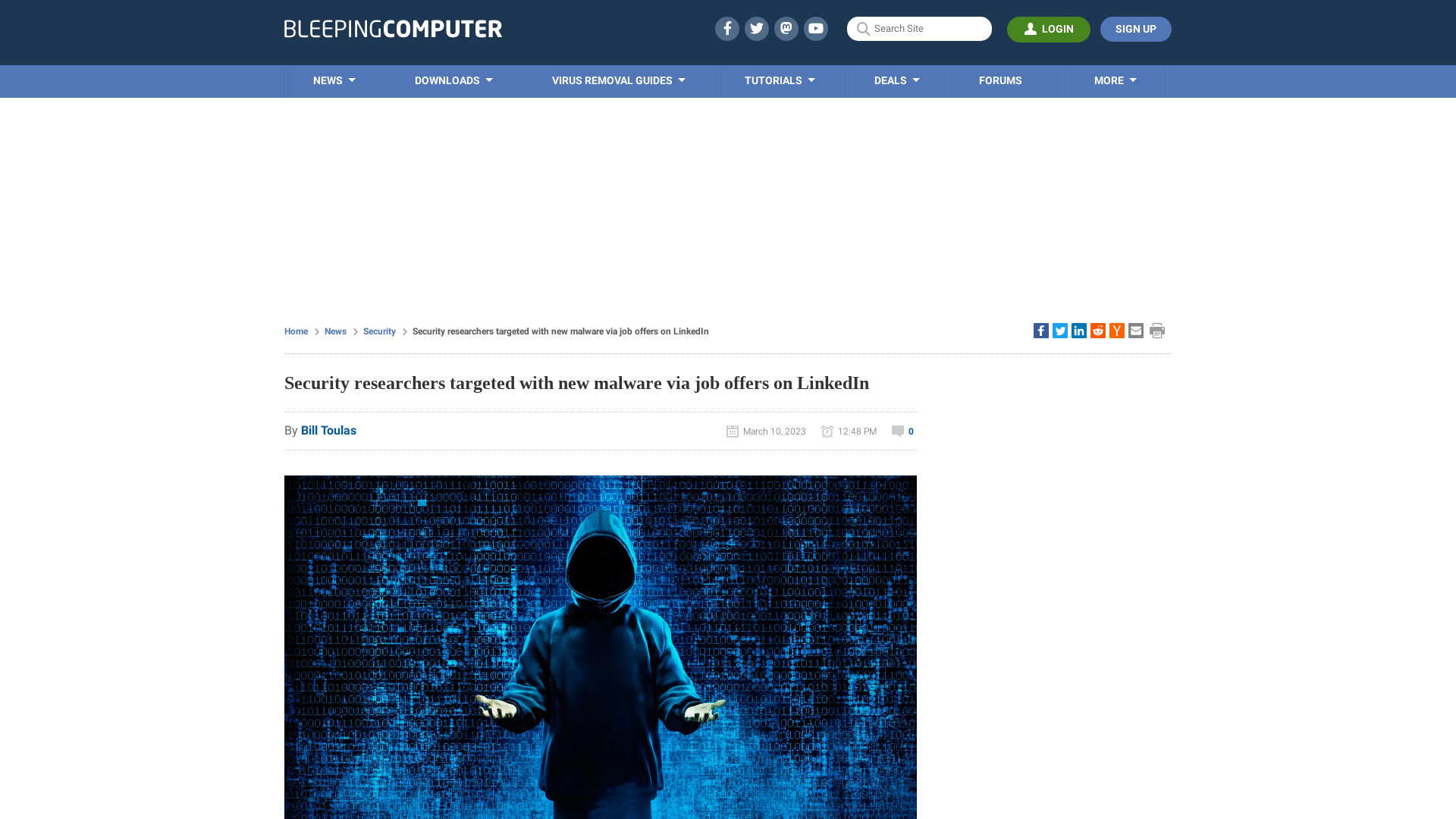 Security researchers targeted with new malware via job offers on LinkedIn