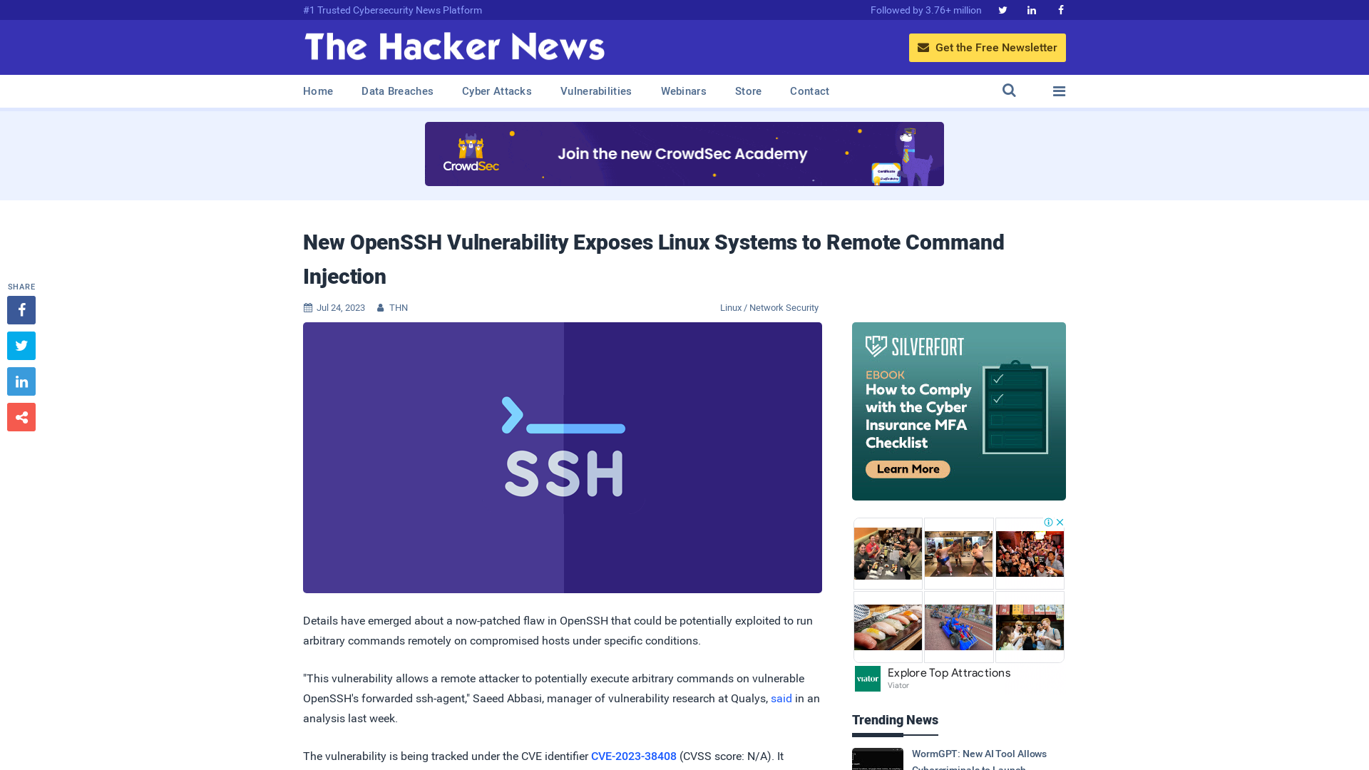 New OpenSSH Vulnerability Exposes Linux Systems to Remote Command Injection