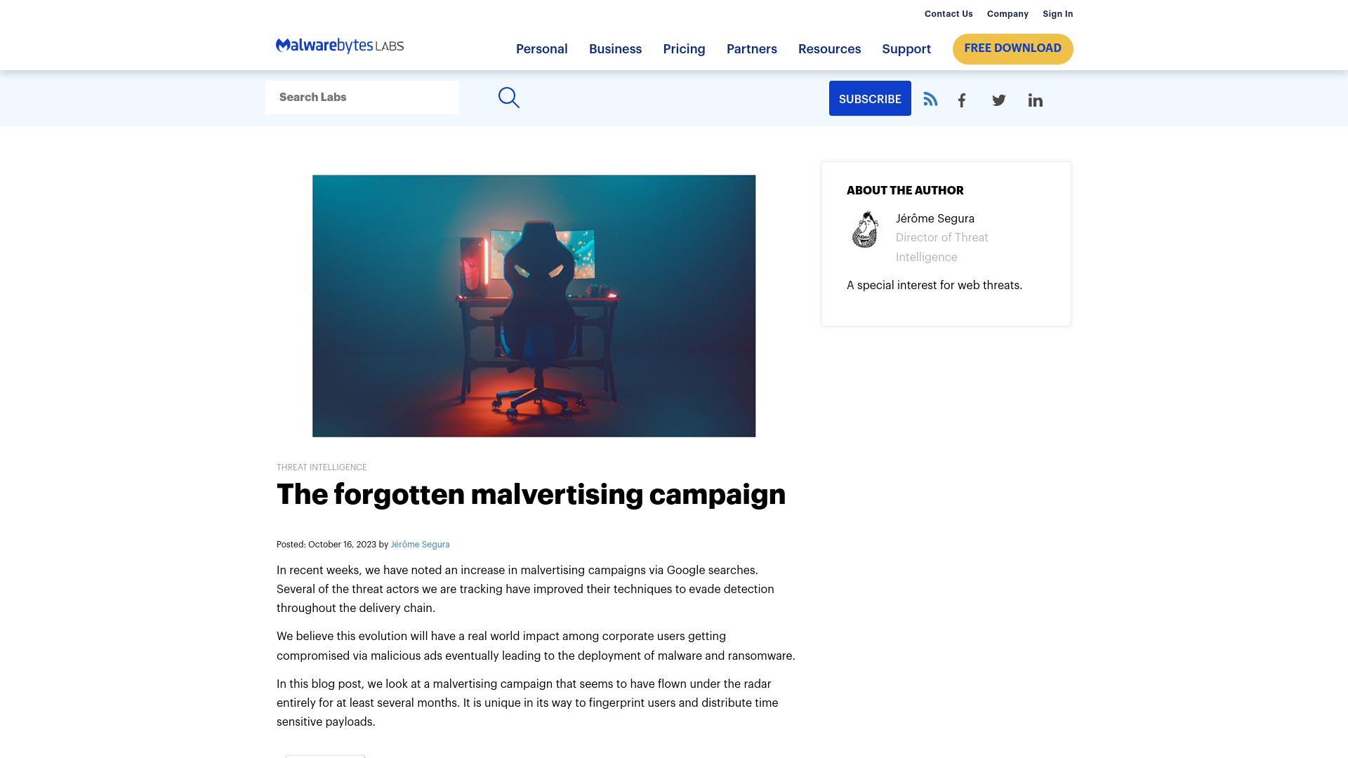 The forgotten malvertising campaign