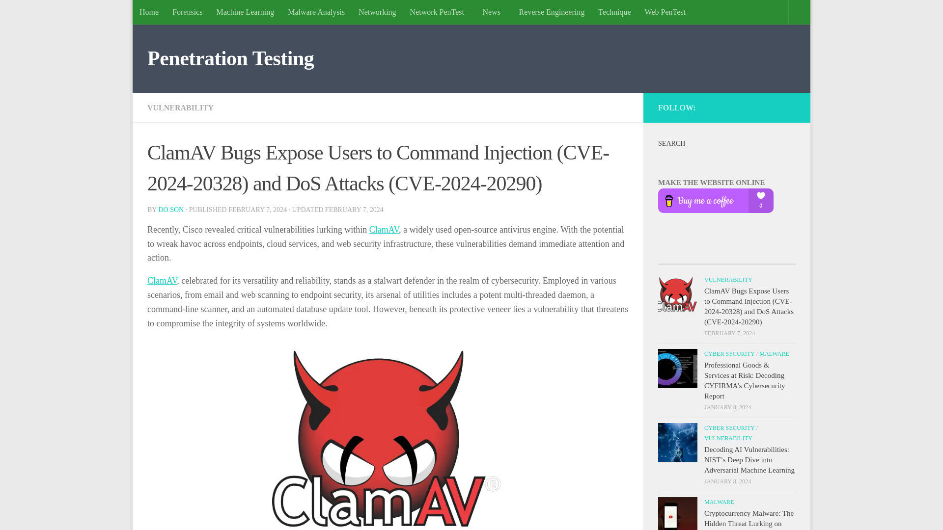 ClamAV Bugs Expose Users to Command Injection (CVE-2024-20328) and DoS Attacks (CVE-2024-20290)