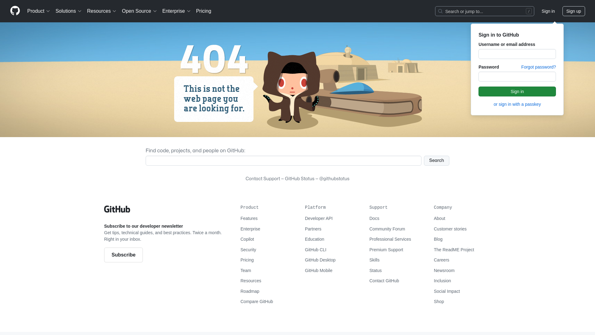 Page not found · GitHub · GitHub