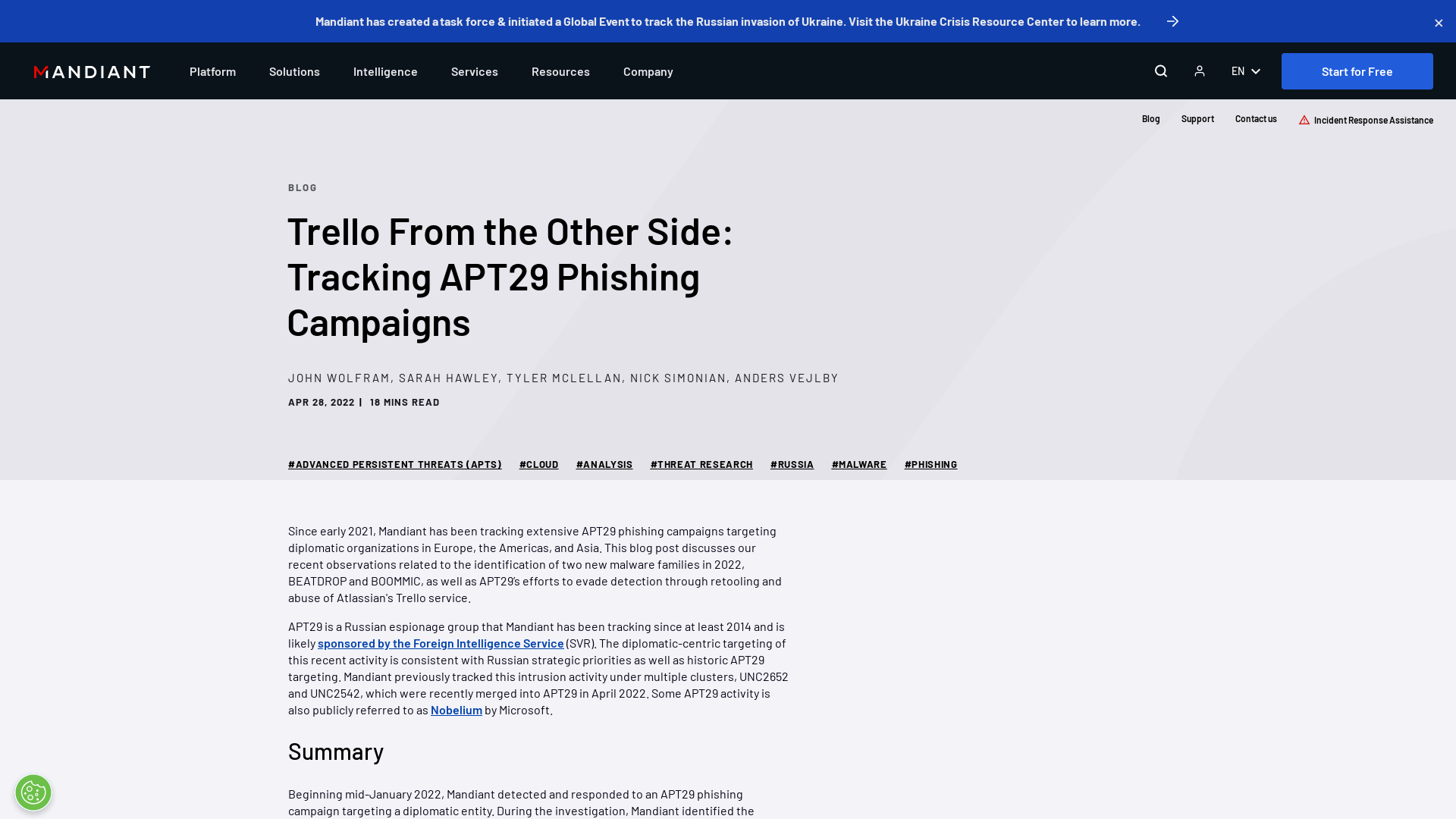 Trello From the Other Side: Tracking APT29 Phishing Campaigns | Mandiant