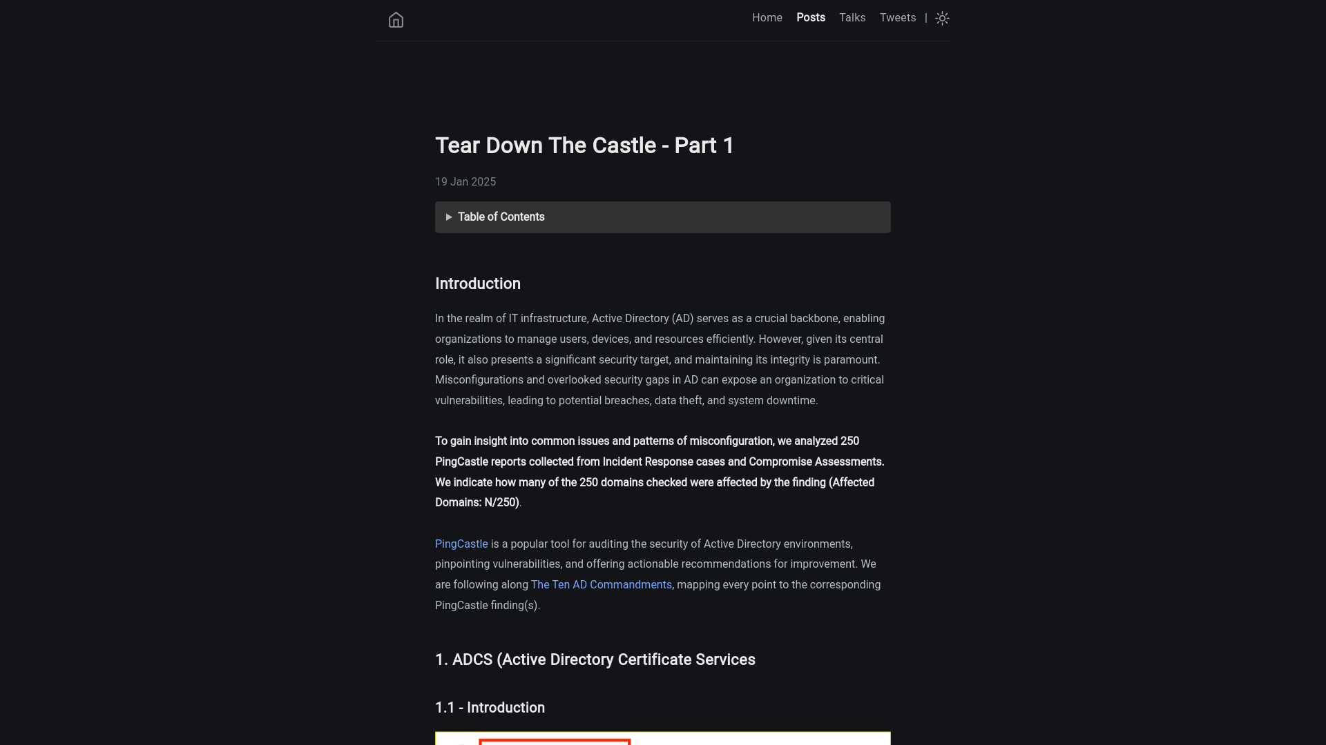 Tear Down The Castle - Part 1 | dfir.ch