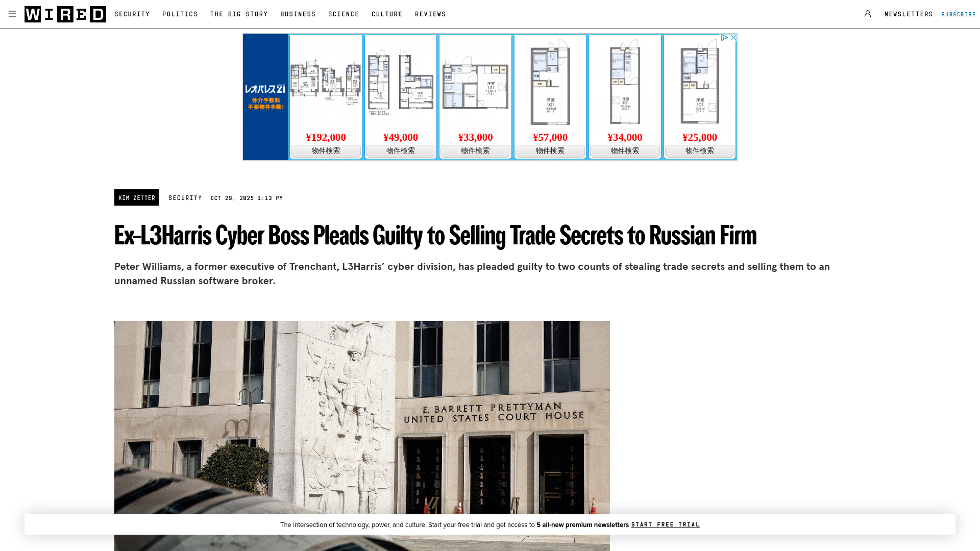 Ex-L3Harris Cyber Boss Pleads Guilty to Selling Trade Secrets to Russian Firm | WIRED