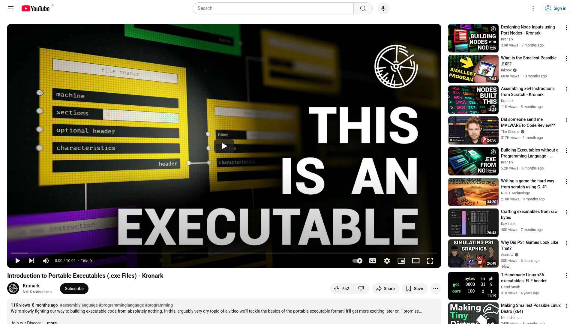 Introduction to Portable Executables (.exe Files) - Kronark - YouTube