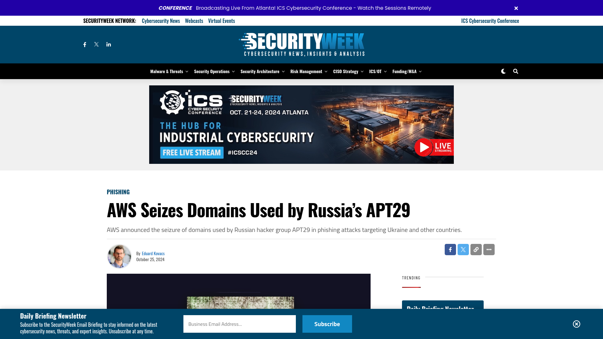 AWS Seizes Domains Used by Russia's APT29 - SecurityWeek